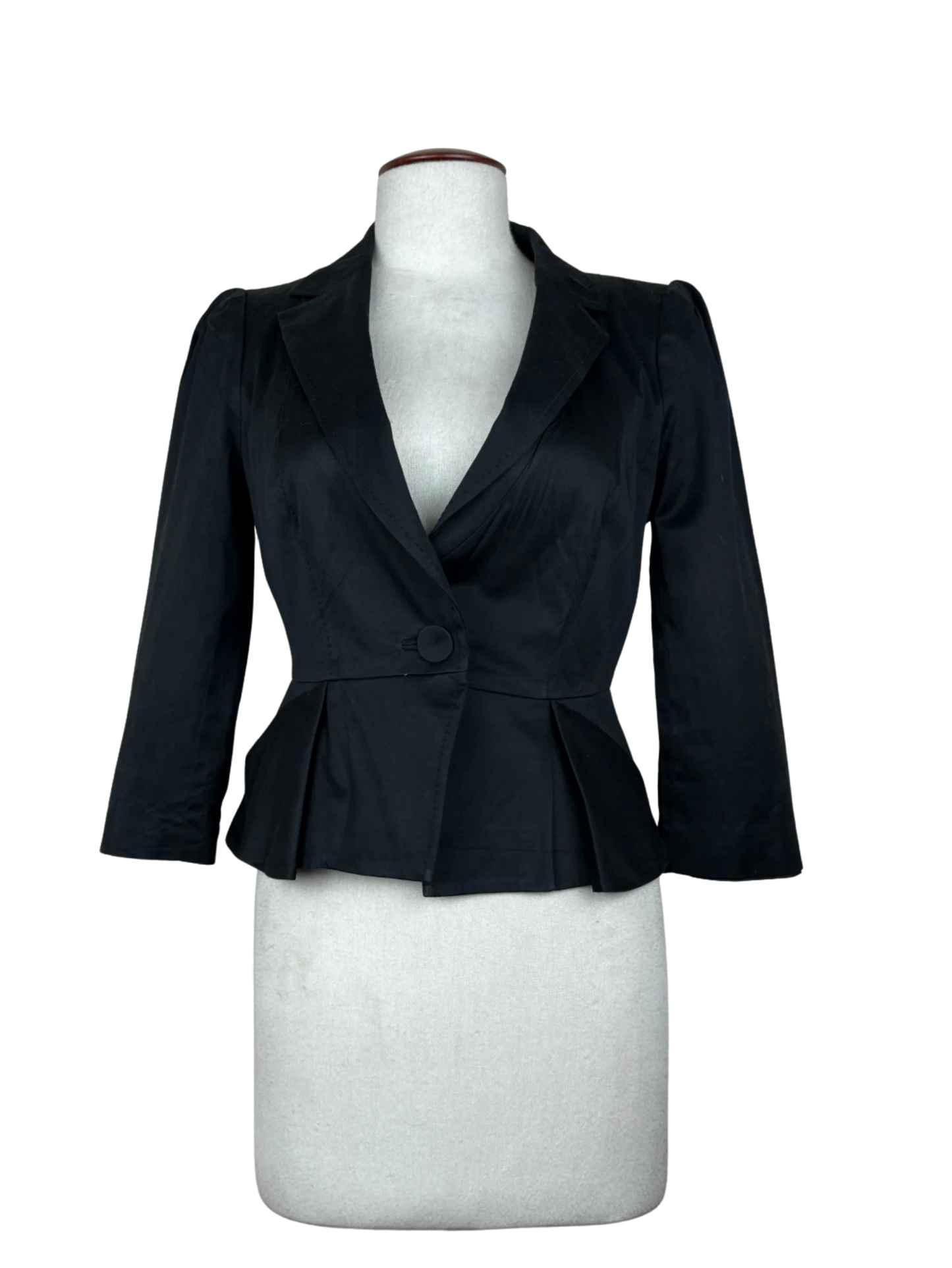 Shop Premium Women Bolero Coatt by Coast | Preloved Branded Clothes | Black Cotton | Womens | OTS Thrift Store Peshawar Pakistan