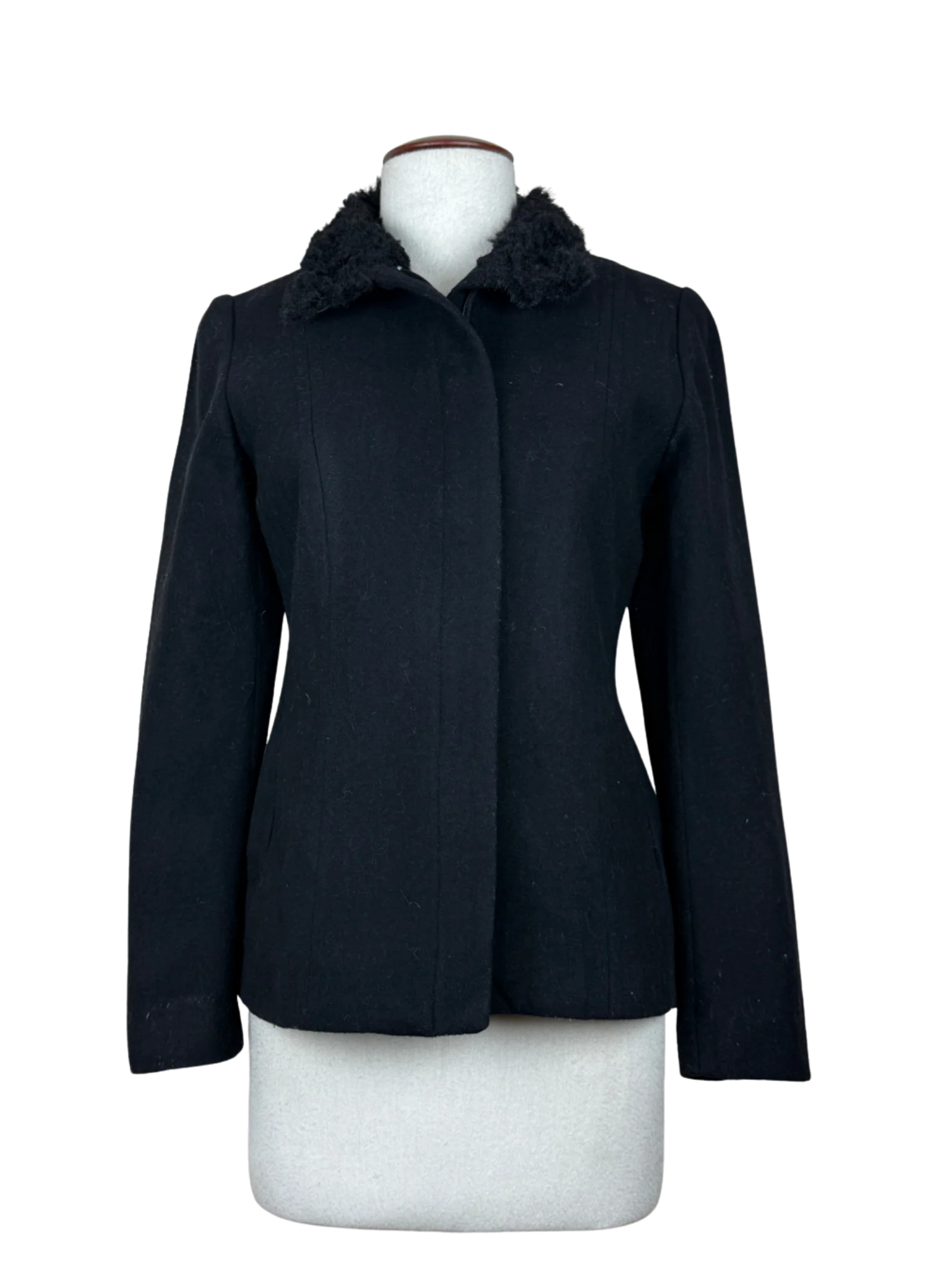 Premium Plus Condition Women Bolero Coatt | Preloved Principles | Black Wool | Thrift Shop for Womens Islamabad Pakistan | OTS