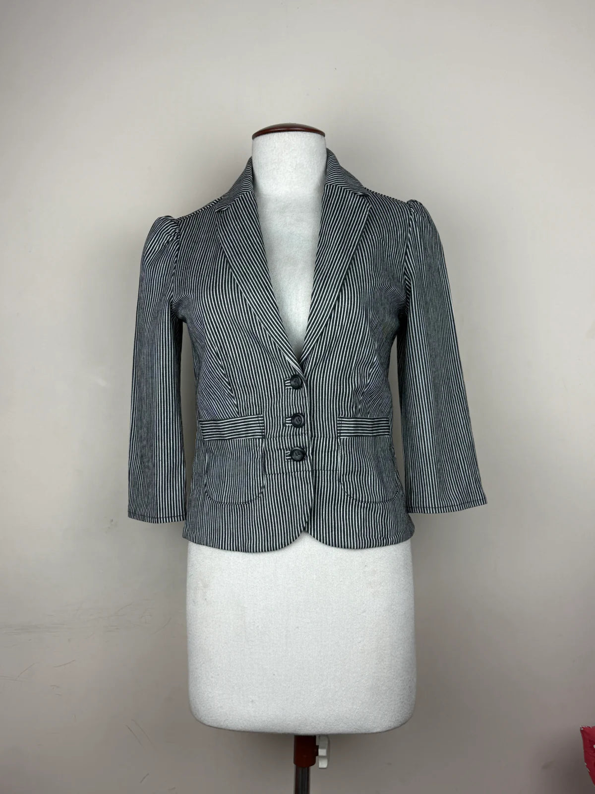 Secondhand Branded Women Bolero Coat by Principles, Black & White Cotton fabric, Premium condition, for Womens - Online Thrift Shop Islamabad Pakistan
