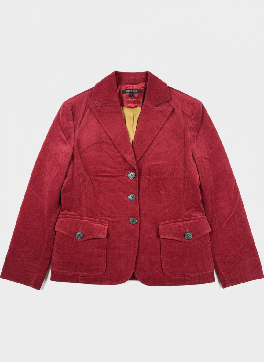 UK Imported secondhand Bolero Coat - S.OLIVER brand, RED ACRYLIC, PREMIUM condition, for Women - Online Thrift Store Islamabad Pakistan