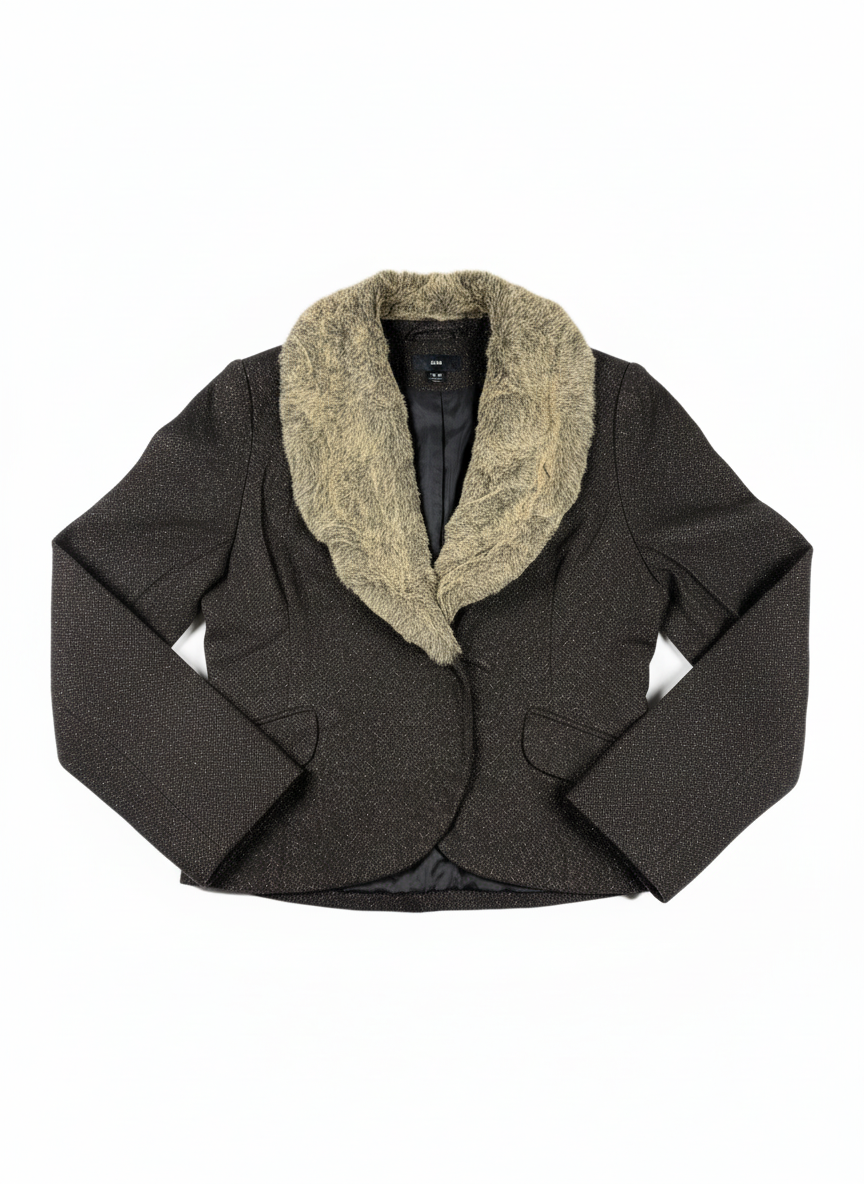 Bolero Coat | H&M | Preloved Branded | BROWN ACRYLIC | PREMIUM | OTS Thrift Store Karachi Pakistan