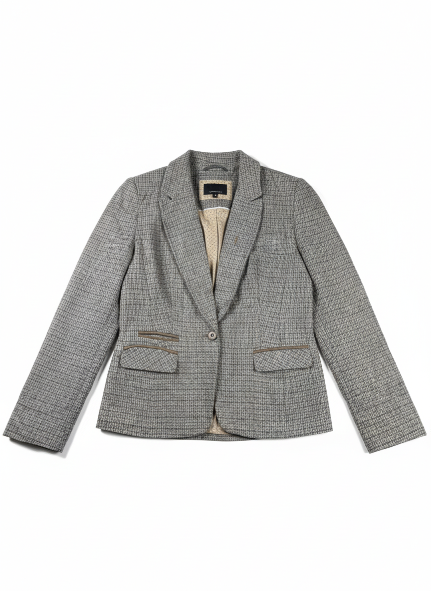 Preloved EXCELLENT Bolero Coat by NEXT, GREY ACRYLIC for Women - OTS Thrift Shop Peshawar Pakistan