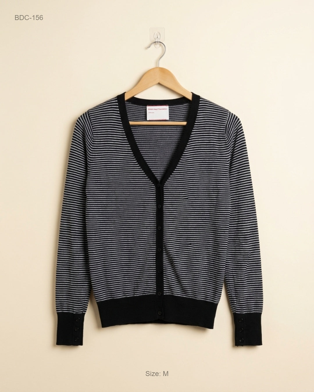 Shop Premium Plus Button Down Cardigans by BRAVE SOUL | Preloved Branded Clothes | Black & Skin Cotton | Women | OTS Thrift Store Lahore Pakistan