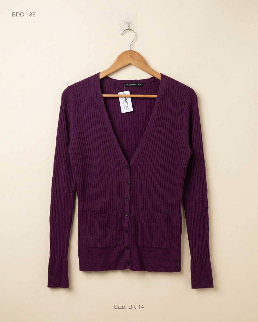 Button Down Cardigans | Atmosphere | Preloved Branded | Purple Viscose | Premium | OTS Thrift Store Islamabad Pakistan