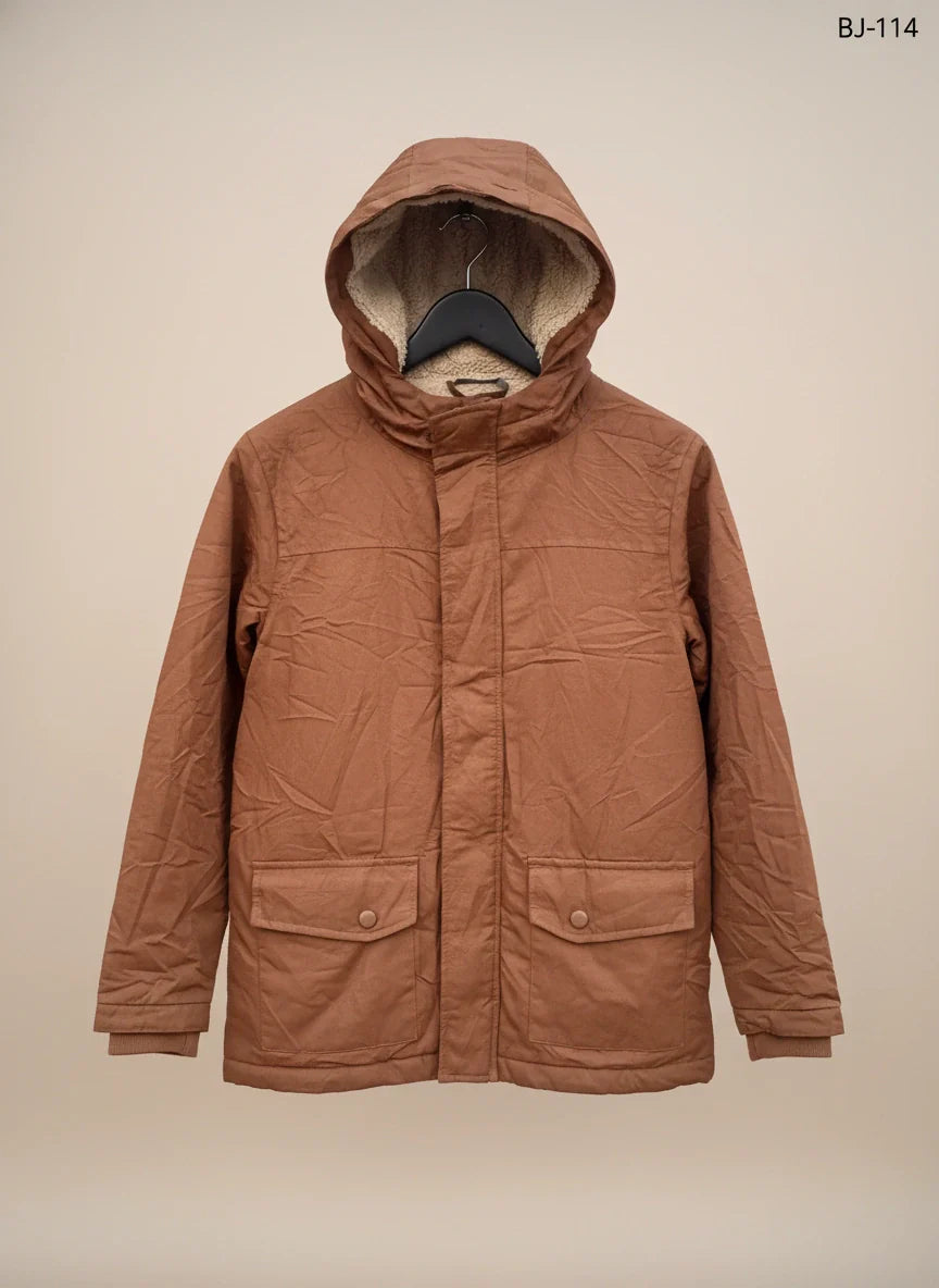 Excellent Condition Winter Boys Jackets | Preloved Destination | Brown Polyester | Thrift Shop for Girls Peshawar Pakistan | OTS
