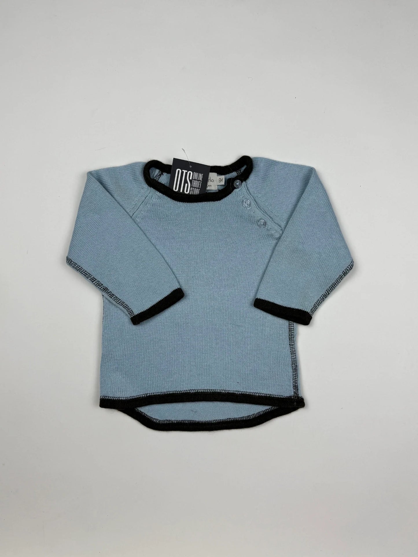 Boys Sweaters | Kammakarlo | Preloved Branded | SkyBlue Acrylic | Premium | OTS Thrift Store Karachi Pakistan