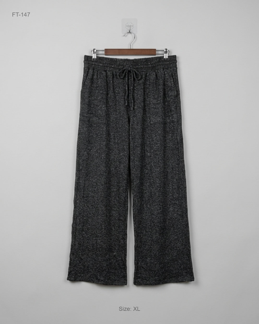 Preloved Premium Flapper Trousers by STARS ABOVE, BLACK POLYESTER for Women - OTS Thrift Shop Peshawar Pakistan