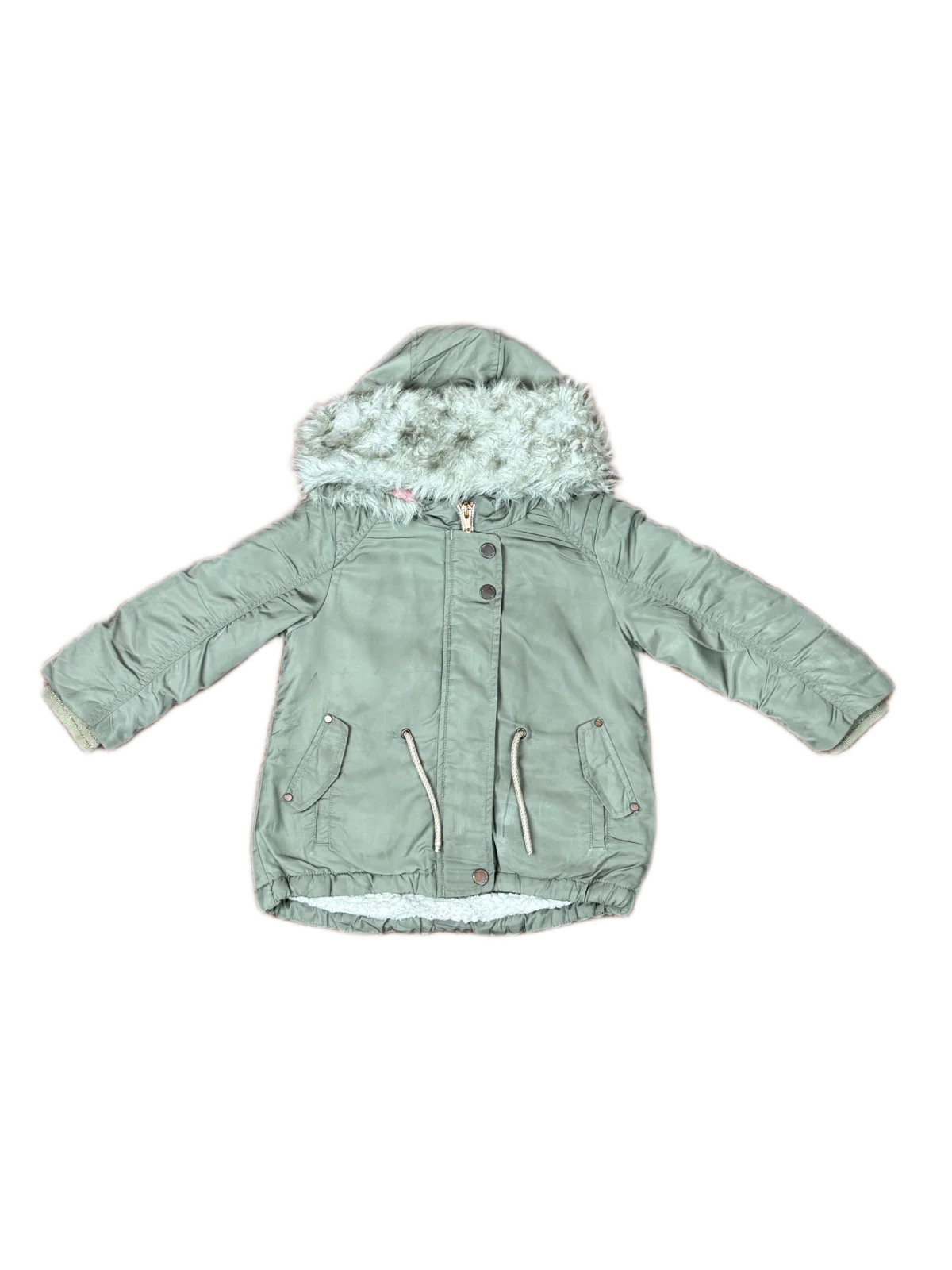 UK Imported secondhand Girls Jackets - Next brand, Olive Polyester, Premium condition, for Girls - Online Thrift Store Islamabad Pakistan