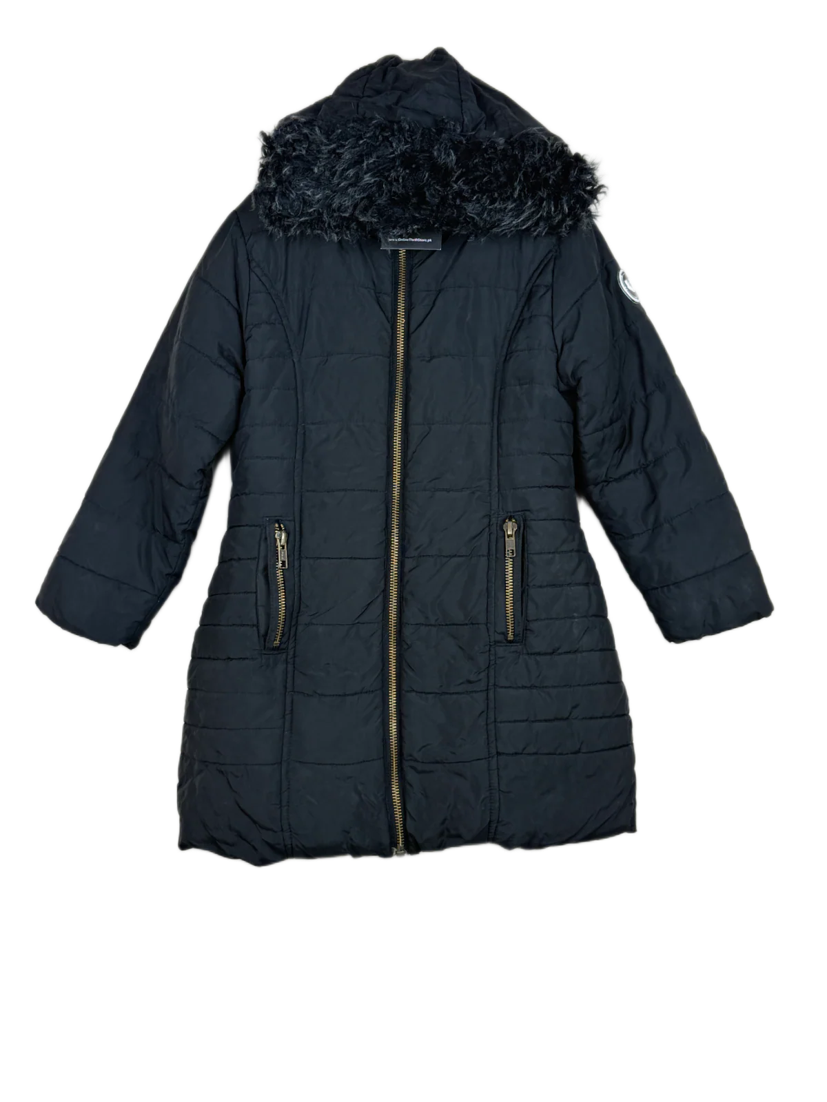 Secondhand Branded Girls Jackets by Next, Black Polyester fabric, premium condition, for Girls - Online Thrift Shop Lahore Pakistan