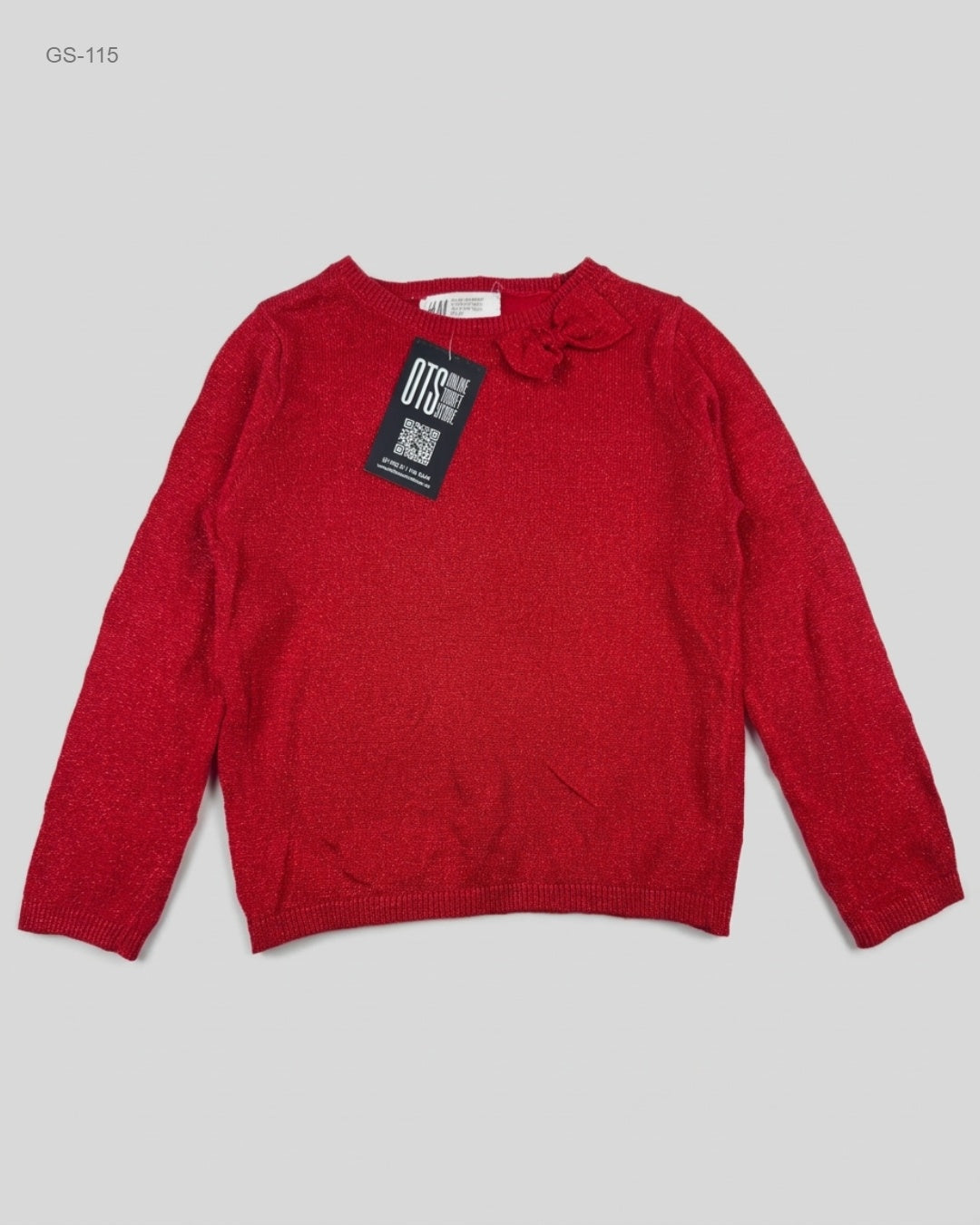 Premium Condition Girls Sweaters | Preloved H&M | Red Polyester | Thrift Shop for Girls Karachi Pakistan | OTS