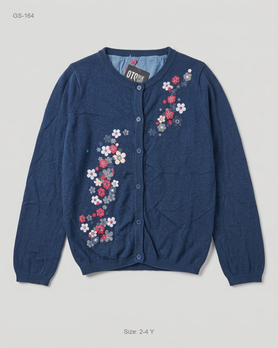 UK Imported secondhand Girls Sweaters - Lupi Lu brand, Blue Cotton, Premium condition, for Girls - Online Thrift Store Lahore Pakistan