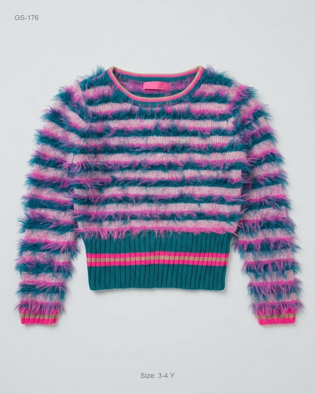 Secondhand Branded Girls Sweaters by LEBIG, Multi Polyester fabric, Premium condition, for Girls - Online Thrift Shop Lahore Pakistan