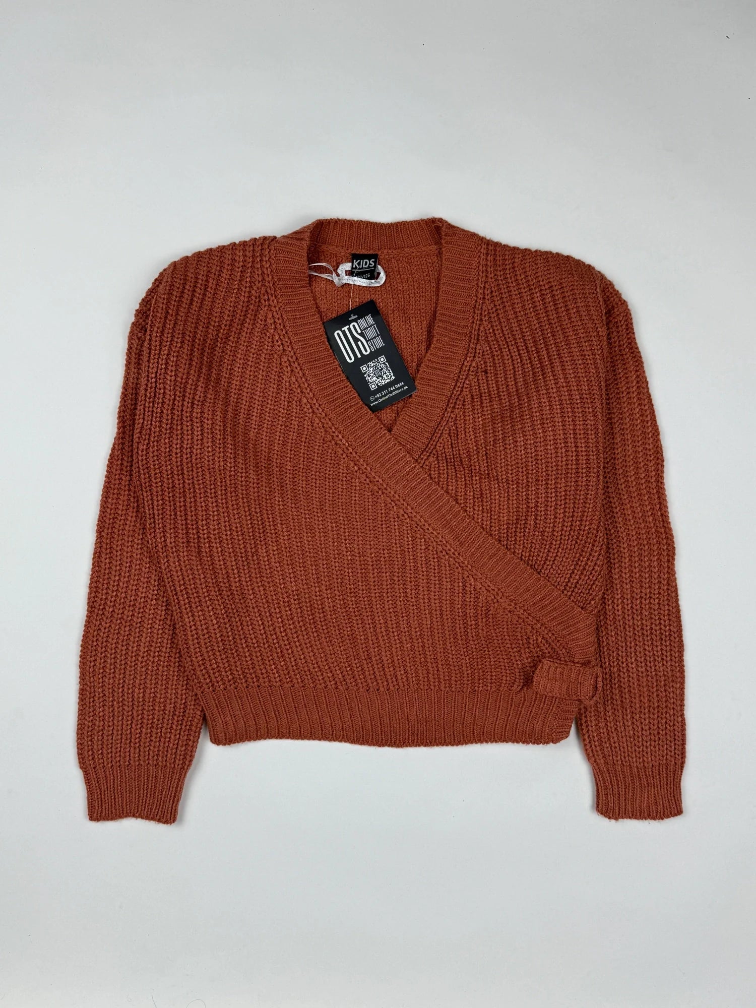 Preloved Premium Plus Girls Sweaters by Kids, Brown Acrylic for Girls - OTS Thrift Shop Peshawar Pakistan