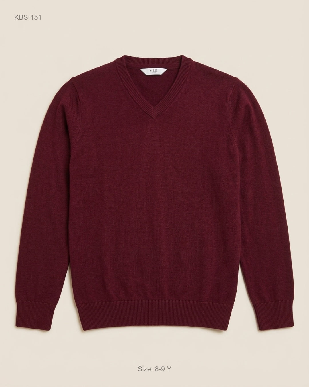 UK Imported secondhand Boys Sweaters - PRECIS - M&S brand, Maroon Viscose, Premium condition, for Boys - Online Thrift Store Islamabad Pakistan