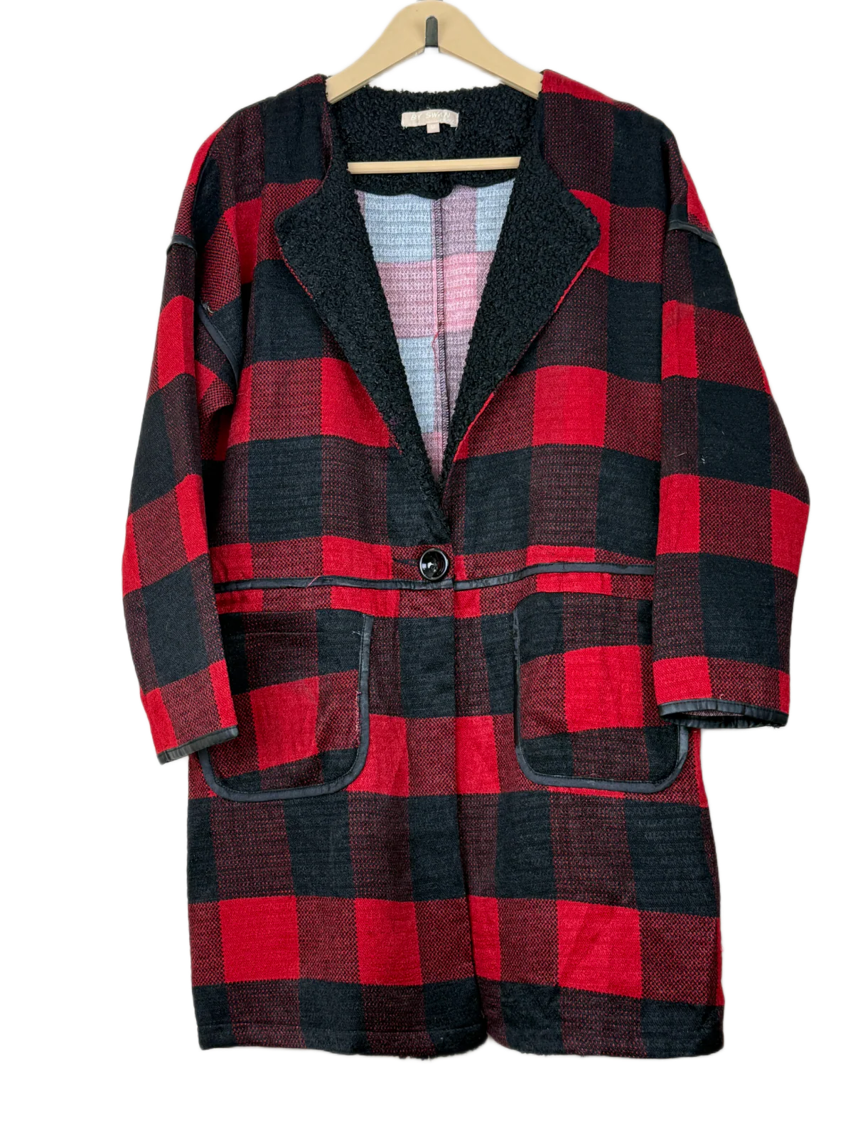 UK Imported secondhand Winter Long Cardigans - SWAN brand, Multi Polyester, Premium condition, for Women - Online Thrift Store Islamabad Pakistan