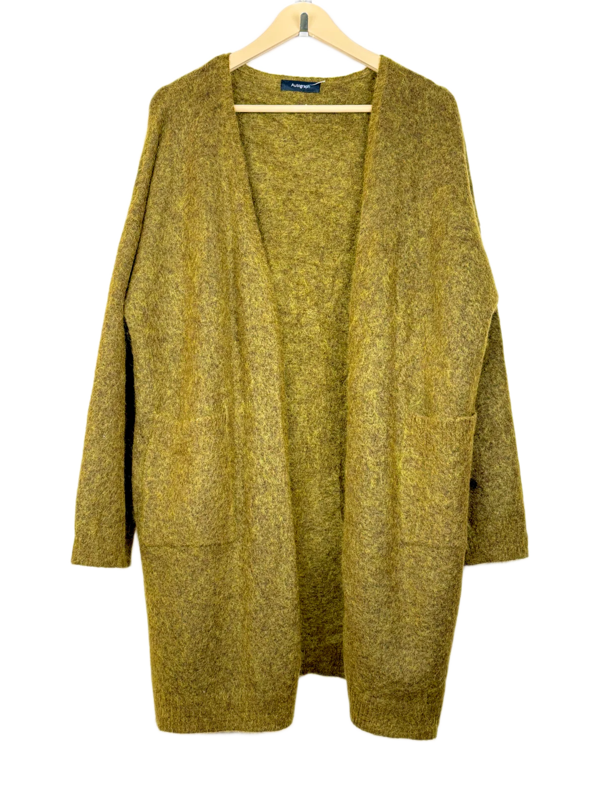 Winter Long Cardigans | Autograph | Preloved Branded | DarkGoldenRod Polyester | Premium | OTS Thrift Store Karachi Pakistan
