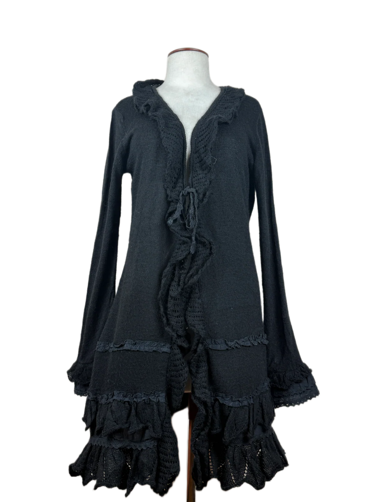 Excellent Condition Winter Long Cardigans | Preloved Eredy | Black Polyester | Thrift Shop for Women Lahore Pakistan | OTS