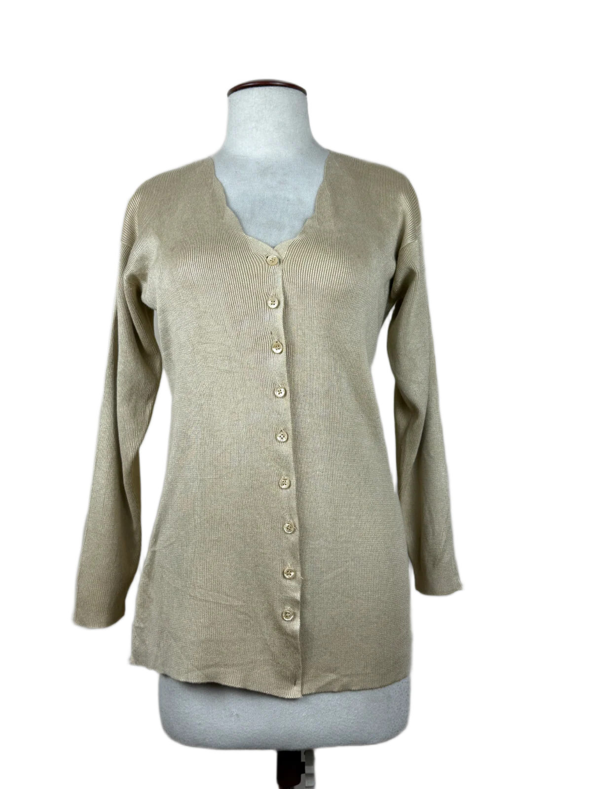 Shop Premium Winter Long Cardigans by Unknown | Preloved Branded Clothes | Mustered Cotton | Women | OTS Thrift Store Peshawar Pakistan