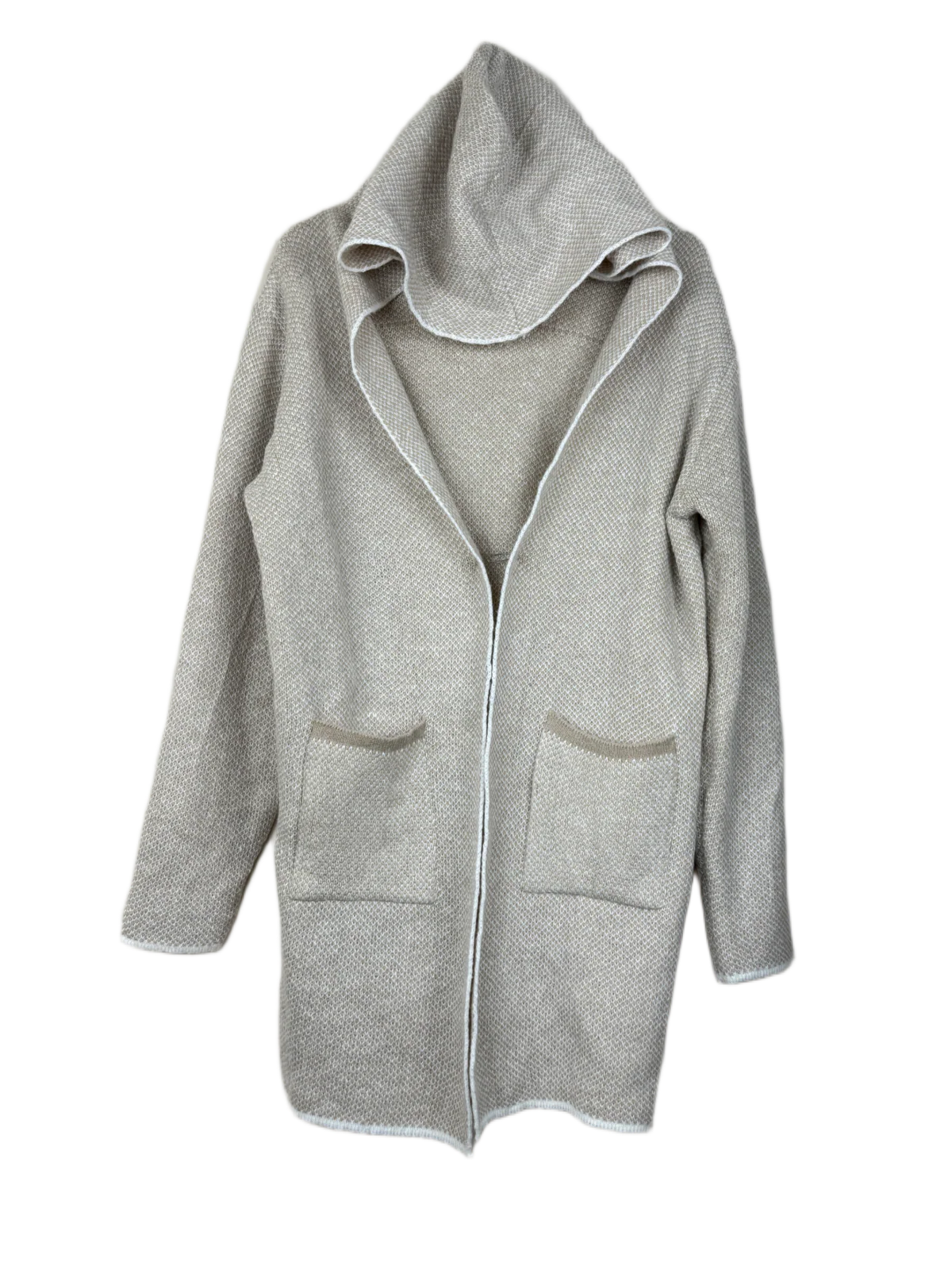 UK Imported secondhand Winter Long Cardigans - Unknown brand, Rust Polyester, Premium condition, for Women - Online Thrift Store Peshawar Pakistan