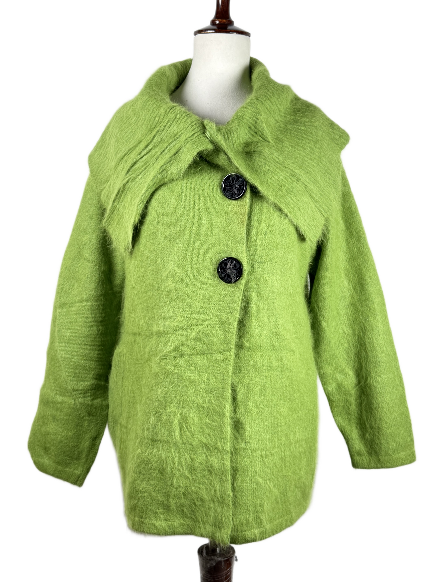 Winter Long Cardigans | VENESHA | Preloved Branded | GREEN WOOL | PREMIUM PLUS | OTS Thrift Store Lahore Pakistan