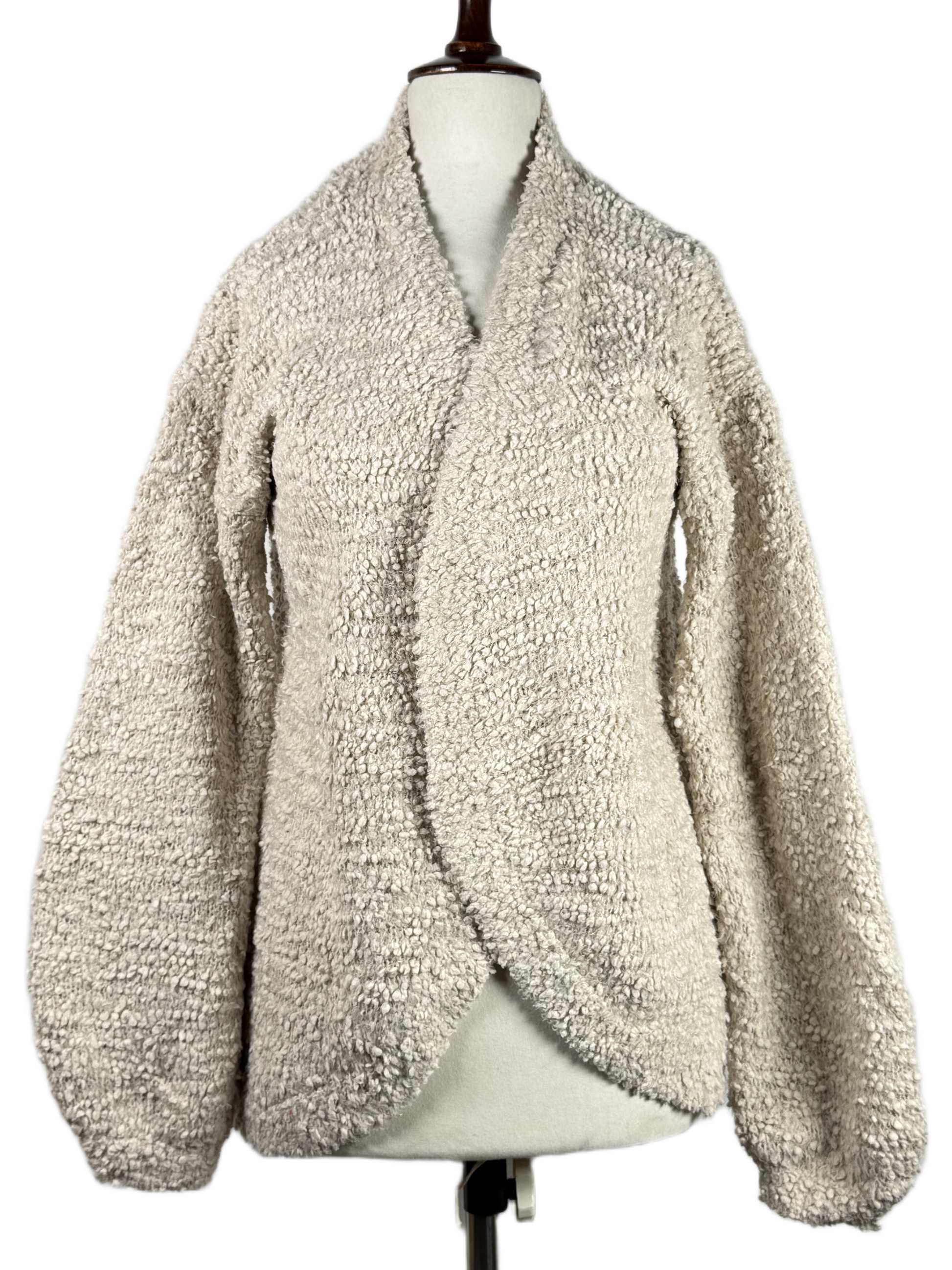 UK Imported secondhand Winter Long Cardigans - RACHEAL ZOE brand, WHITE ACRYLIC, PREMIUM PLUS condition, for Women - Online Thrift Store Karachi Pakistan