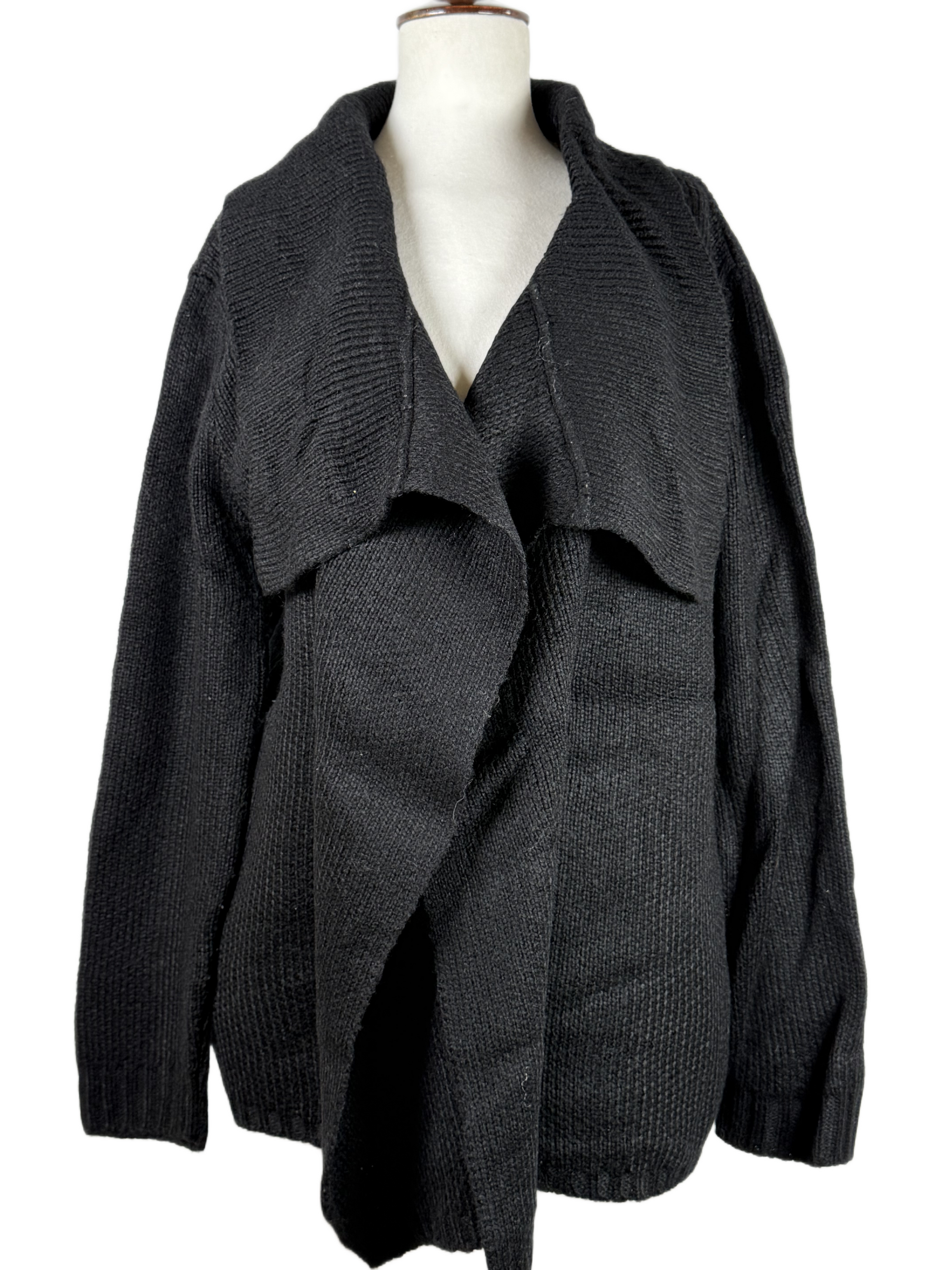 PREMIUM PLUS Condition Winter Long Cardigans | Preloved ELEMENT | BLACK ACRYLIC | Thrift Shop for Women Karachi Pakistan | OTS