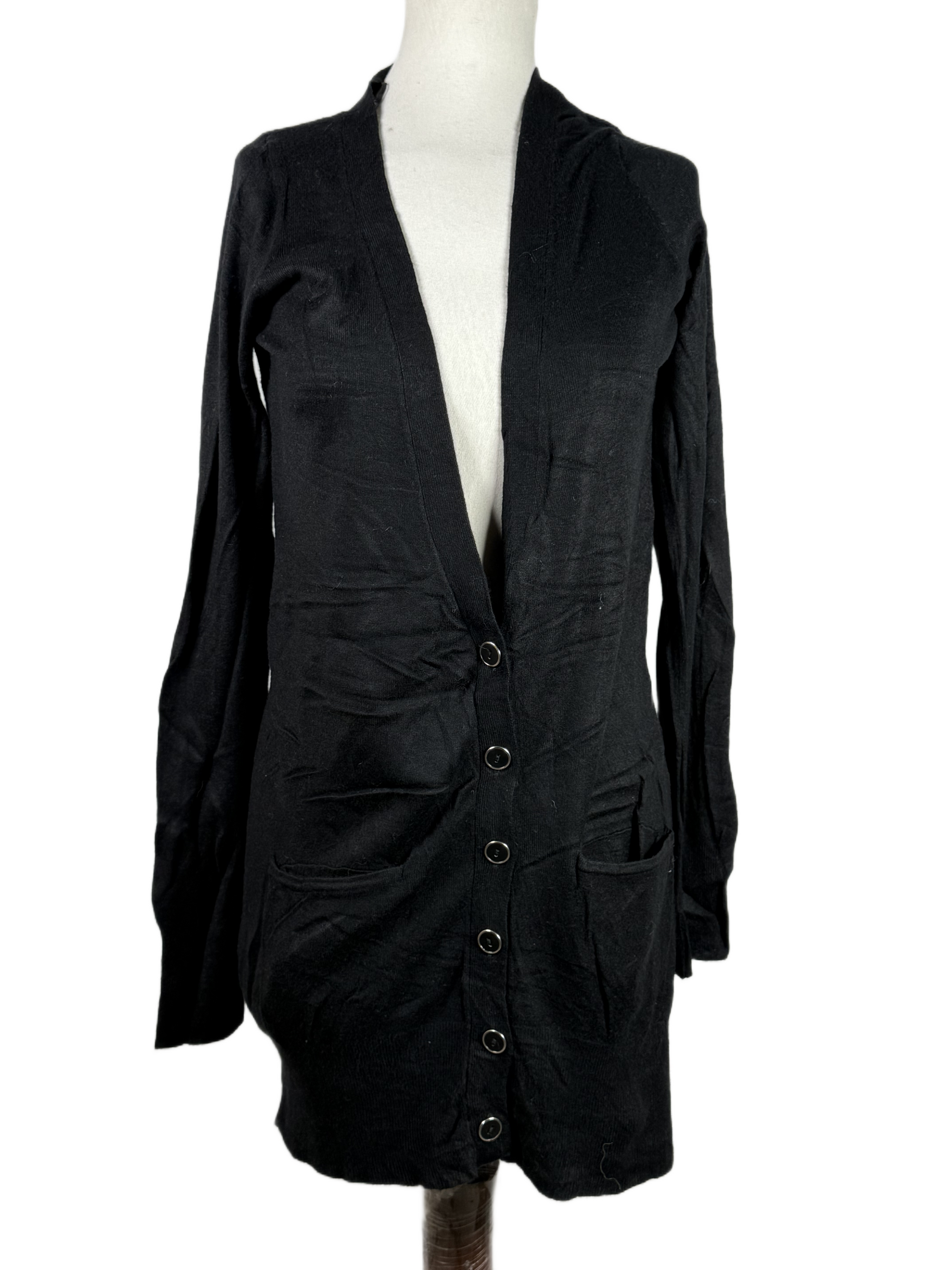 Secondhand Branded Winter Long Cardigans by GEORGE, BLACK ACRYLIC fabric, PREMIUM condition, for Women - Online Thrift Shop Islamabad Pakistan