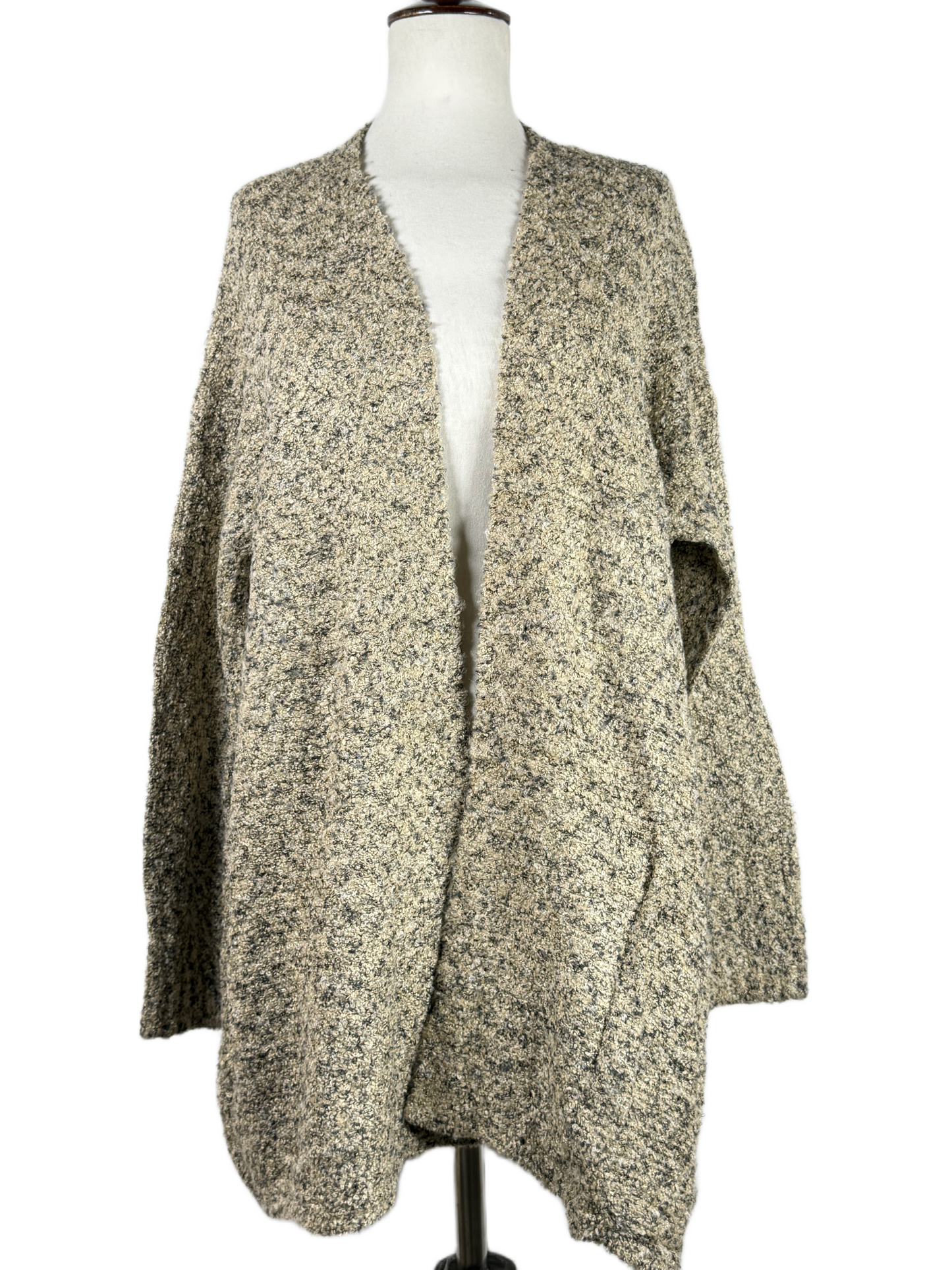 Preloved PREMIUM Winter Long Cardigans by RAAELLA, GREY ACRYLIC for Women - OTS Thrift Shop Lahore Pakistan