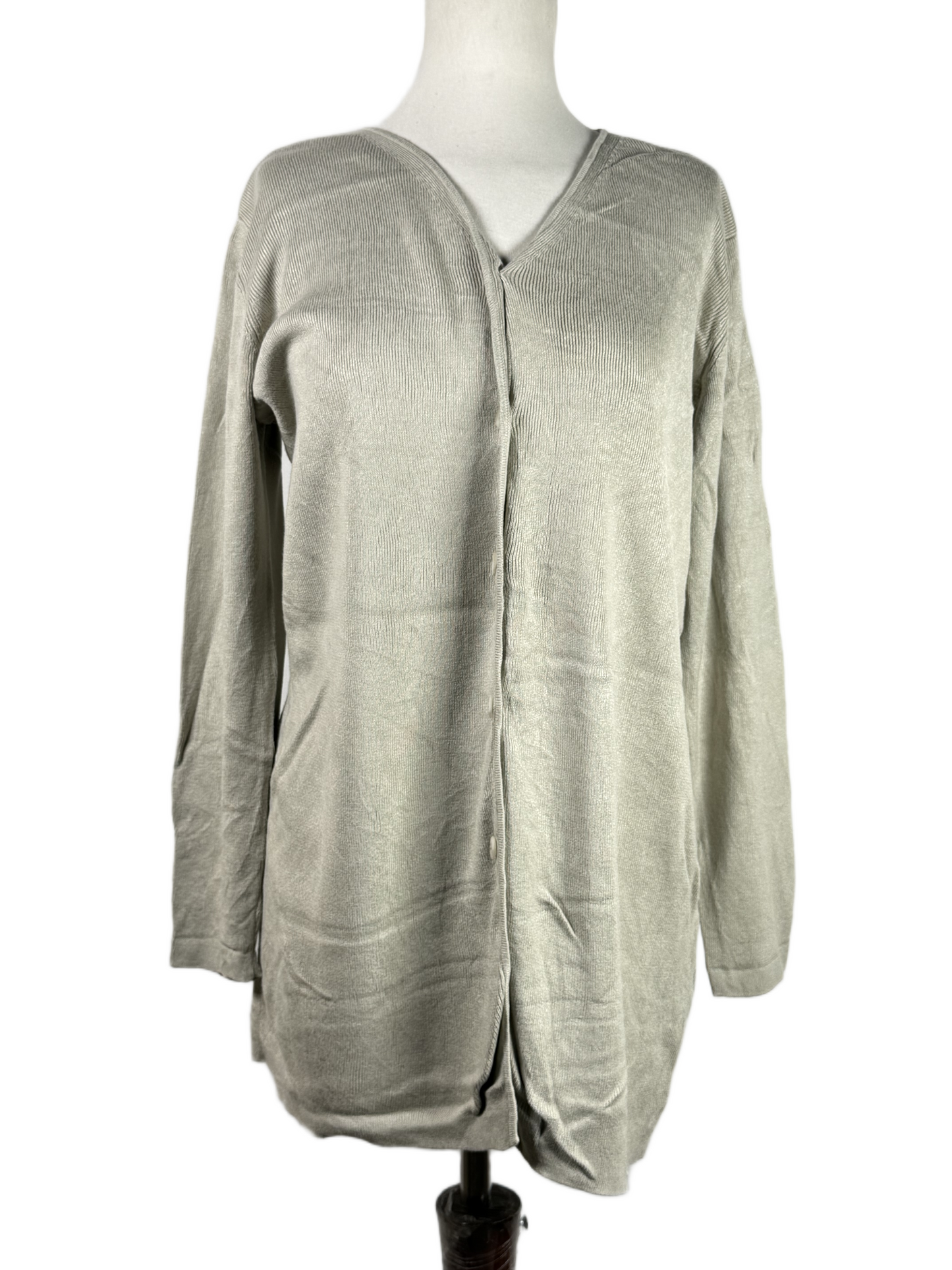 Shop EXCELLENT Winter Long Cardigans by ADDERA | Preloved Branded Clothes | GREY ACRYLIC | Women | OTS Thrift Store Islamabad Pakistan