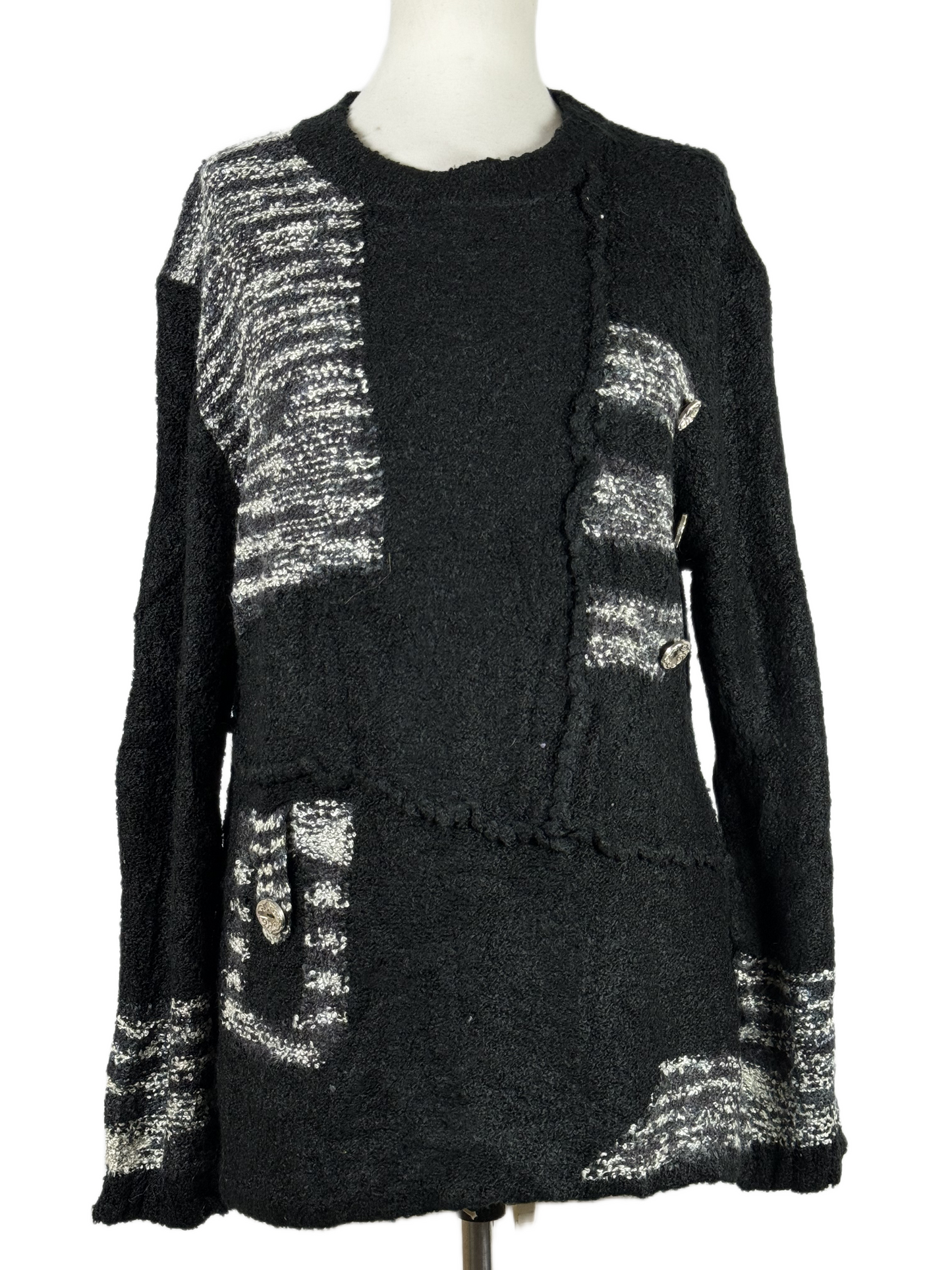 PREMIUM Condition Winter Long Cardigans | Preloved AUTONOMY | BLACK ACRYLIC | Thrift Shop for Women Peshawar Pakistan | OTS