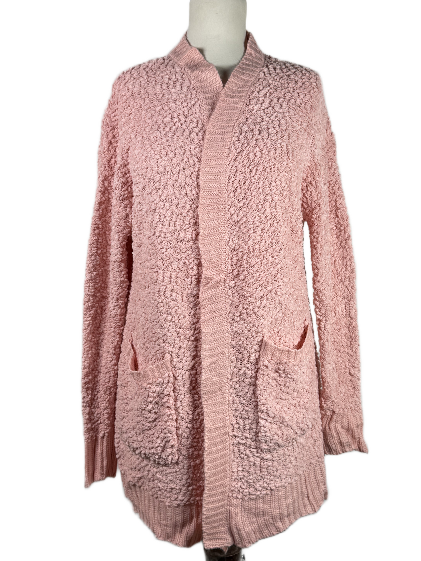 PREMIUM PLUS Condition Winter Long Cardigans | Preloved ZENANA PREMIUM | PINK ACRYLIC | Thrift Shop for Women Peshawar Pakistan | OTS