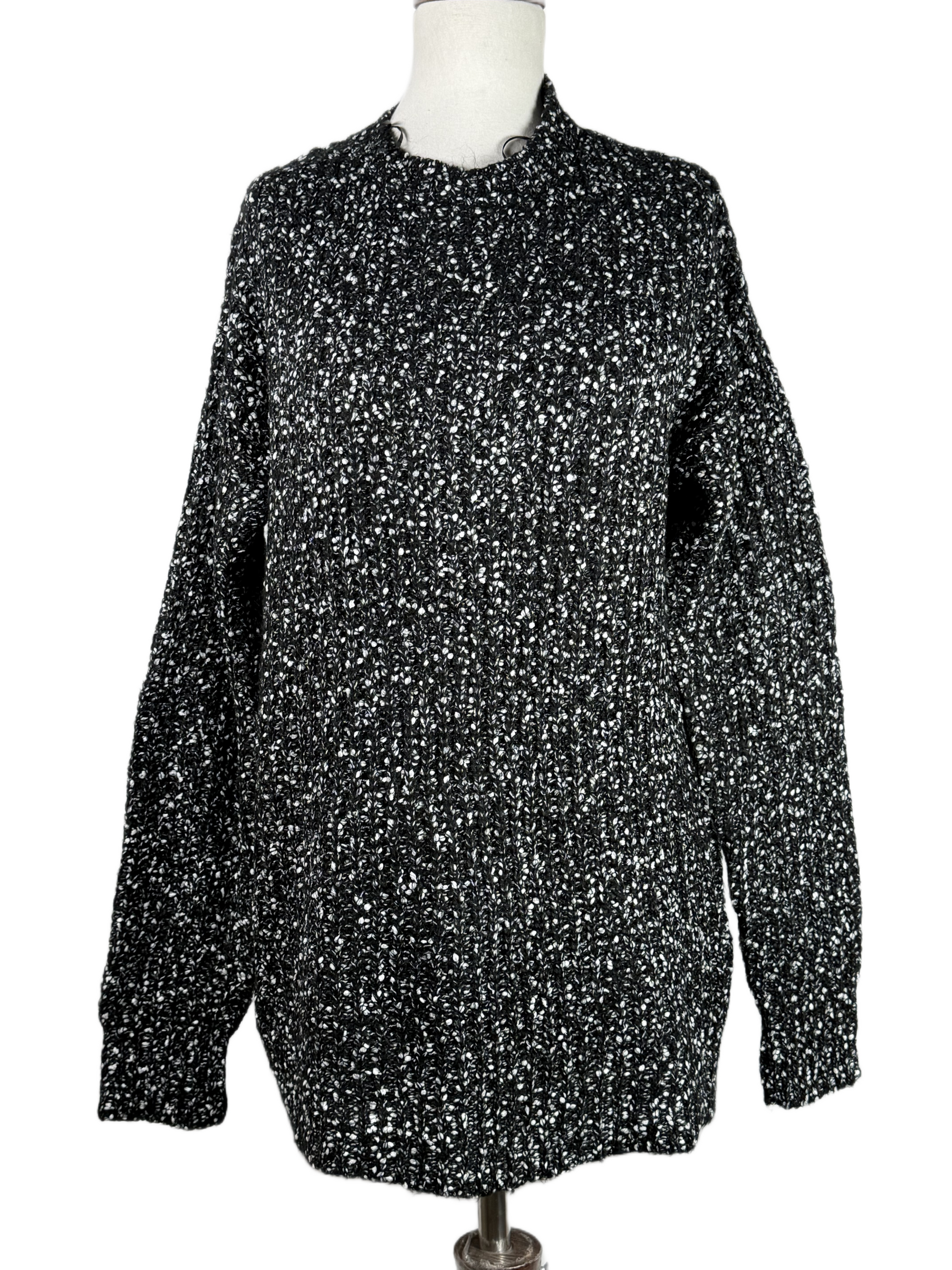 Preloved PREMIUM PLUS Winter Long Cardigans by PAPAYA, BLACK ACRYLIC for Women - OTS Thrift Shop Lahore Pakistan