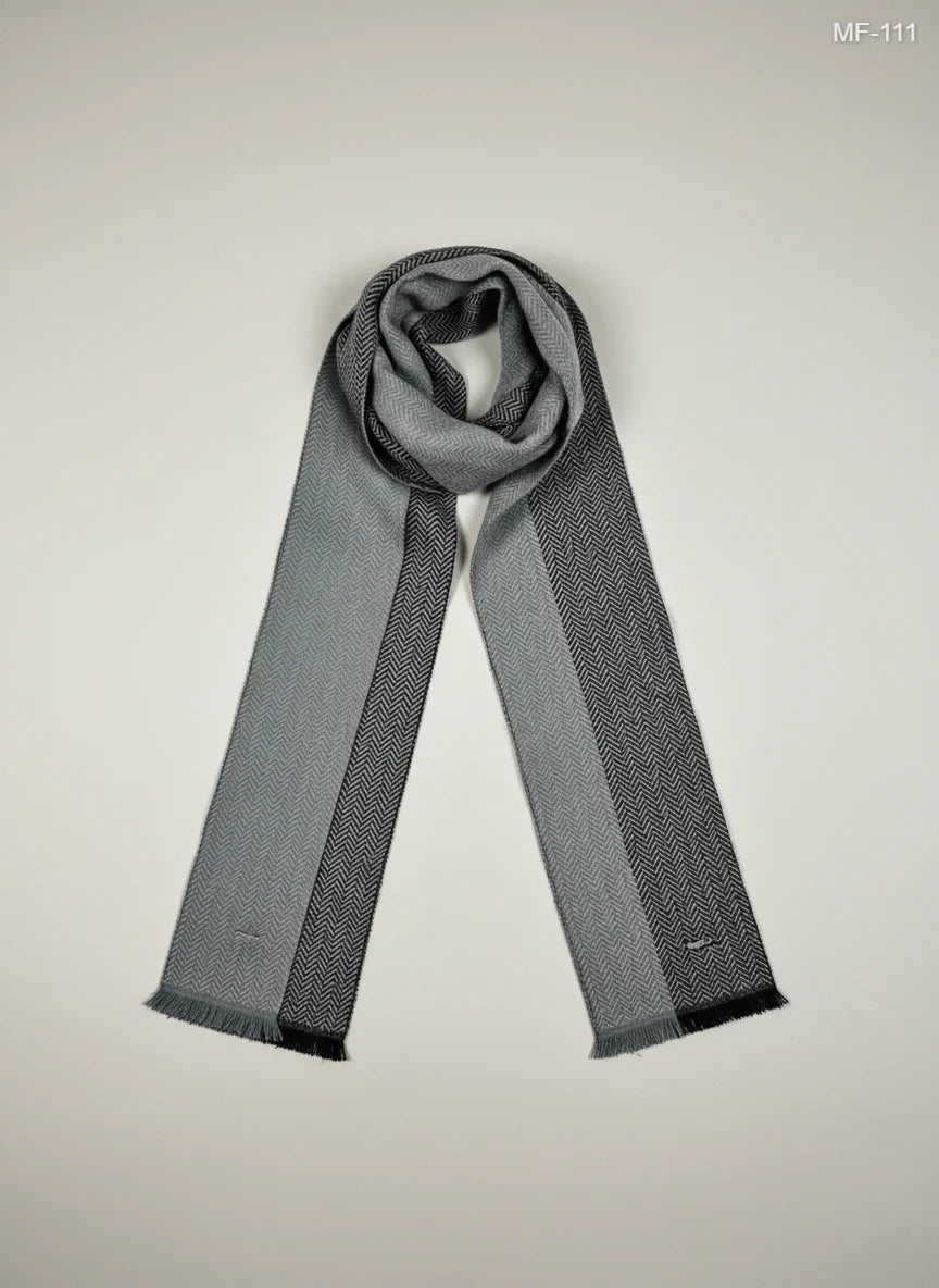 UK Imported secondhand - Black&Gray Acrylic Muffler & Scarf, Premium Plus condition, for Unisex - Online Thrift Store Lahore Pakistan