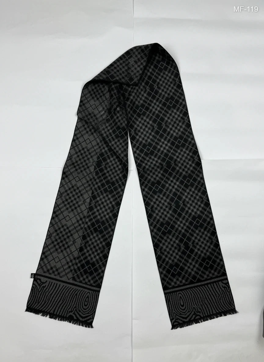 Secondhand Branded Black&Gray Acrylic Muffler & Scarf fabric, Premium Plus condition, for Unisex - Online Thrift Shop Karachi Pakistan