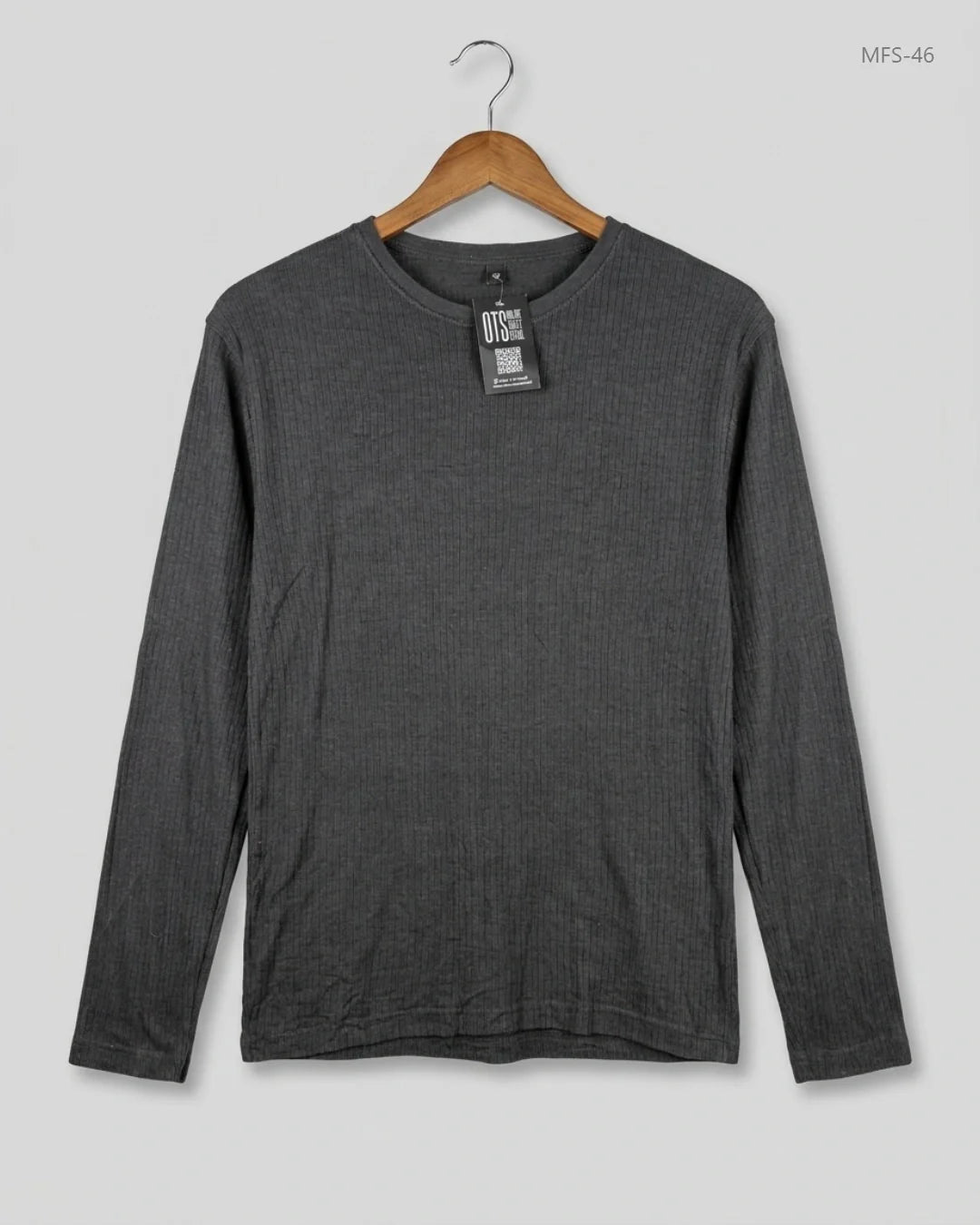 UK Imported secondhand Men's Full Sleeves T-Shirt - Thermals brand, Black Cotton, Premium condition, for Men - Online Thrift Store Peshawar Pakistan