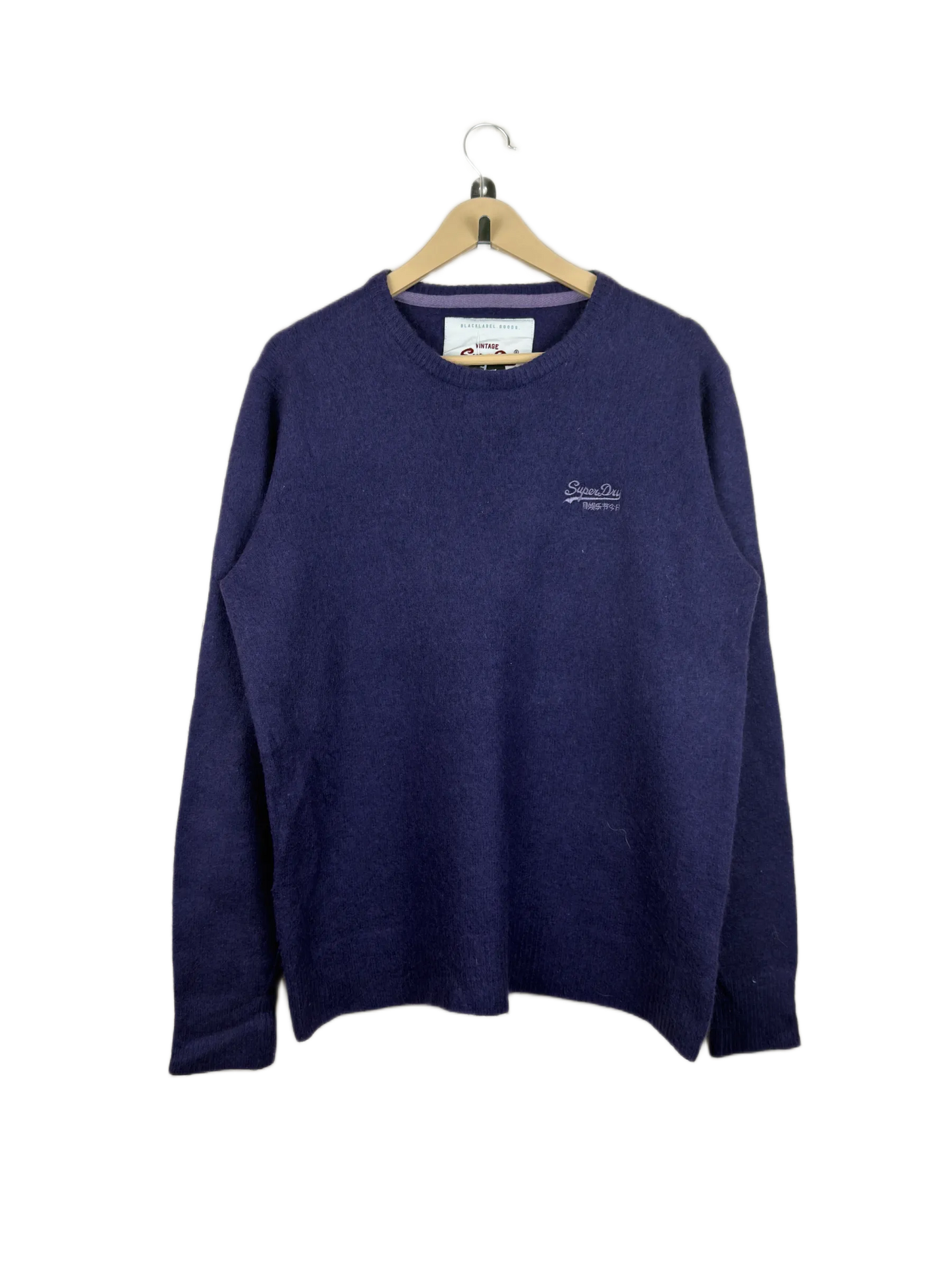 Preloved Premium Men's Jumpers & Sweaters by Superdry, Blue Wool for Men - OTS Thrift Shop Peshawar Pakistan