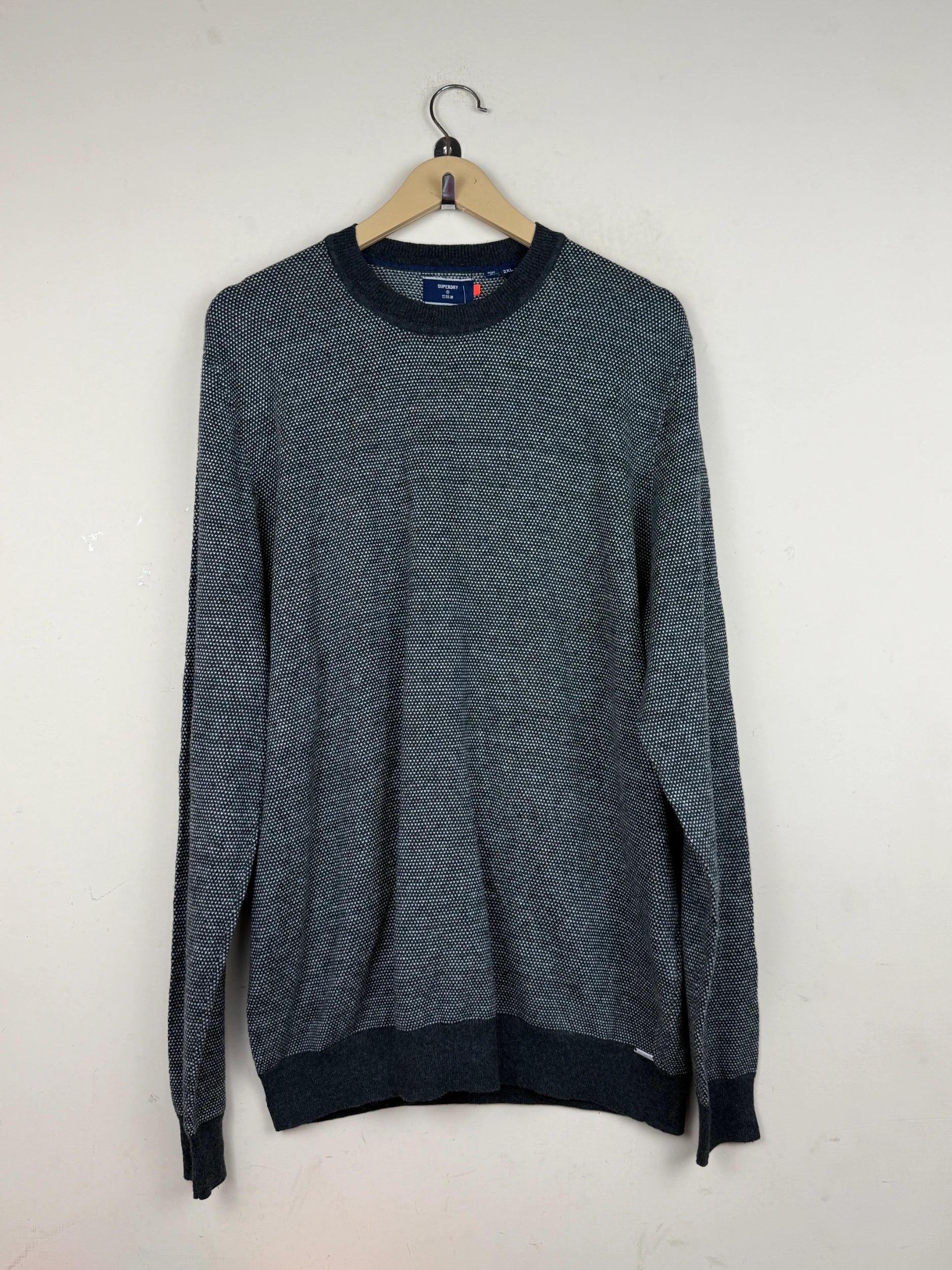 Men's Jumpers & Sweaters | Superdry | Preloved Branded | Gray Cotton | Premium | OTS Thrift Store Islamabad Pakistan