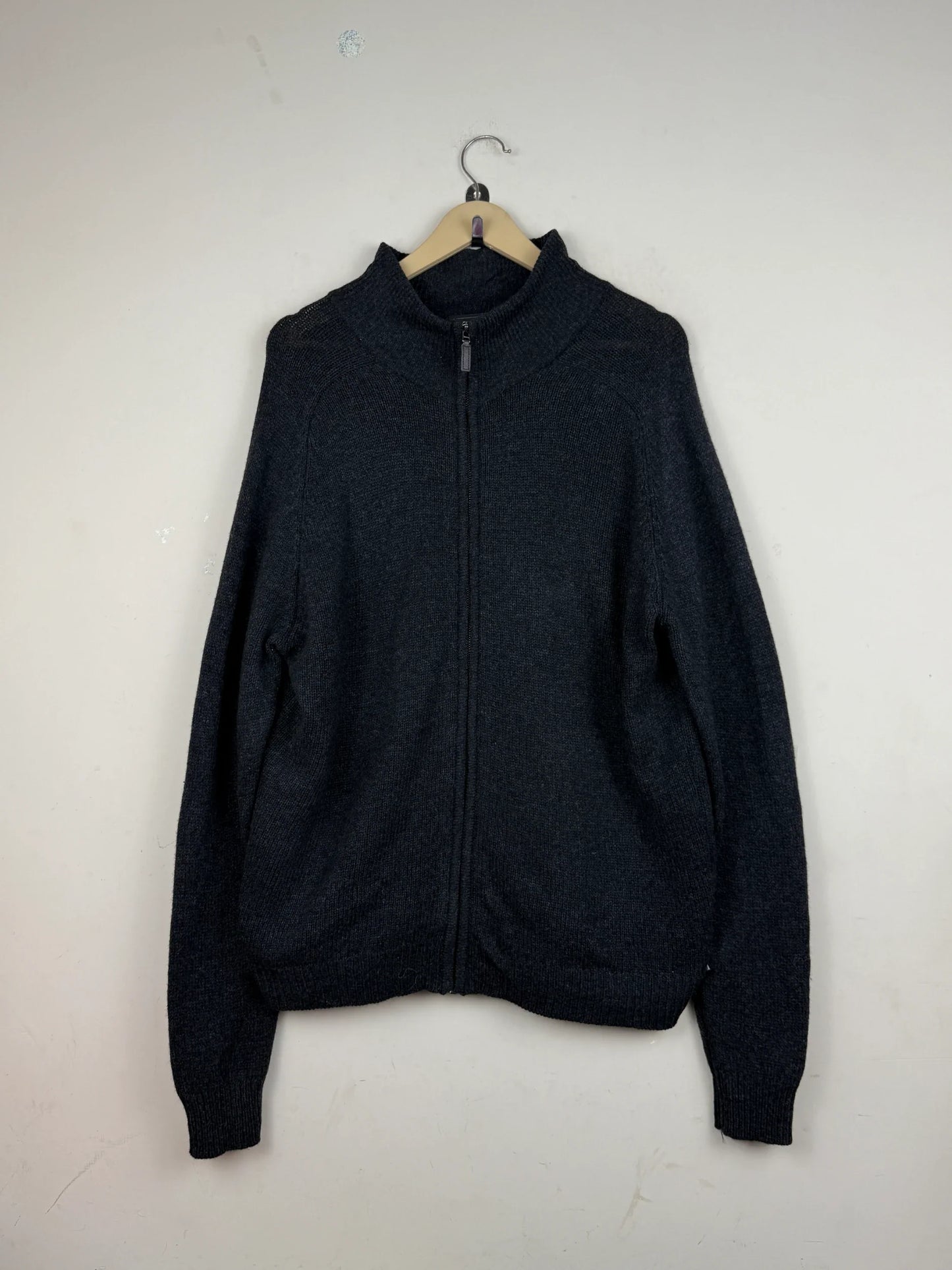 UK Imported secondhand Men's Jumpers & Sweaters - Marks & Spencer brand, Gray Lambs wool, Premium condition, for Men - Online Thrift Store Karachi Pakistan