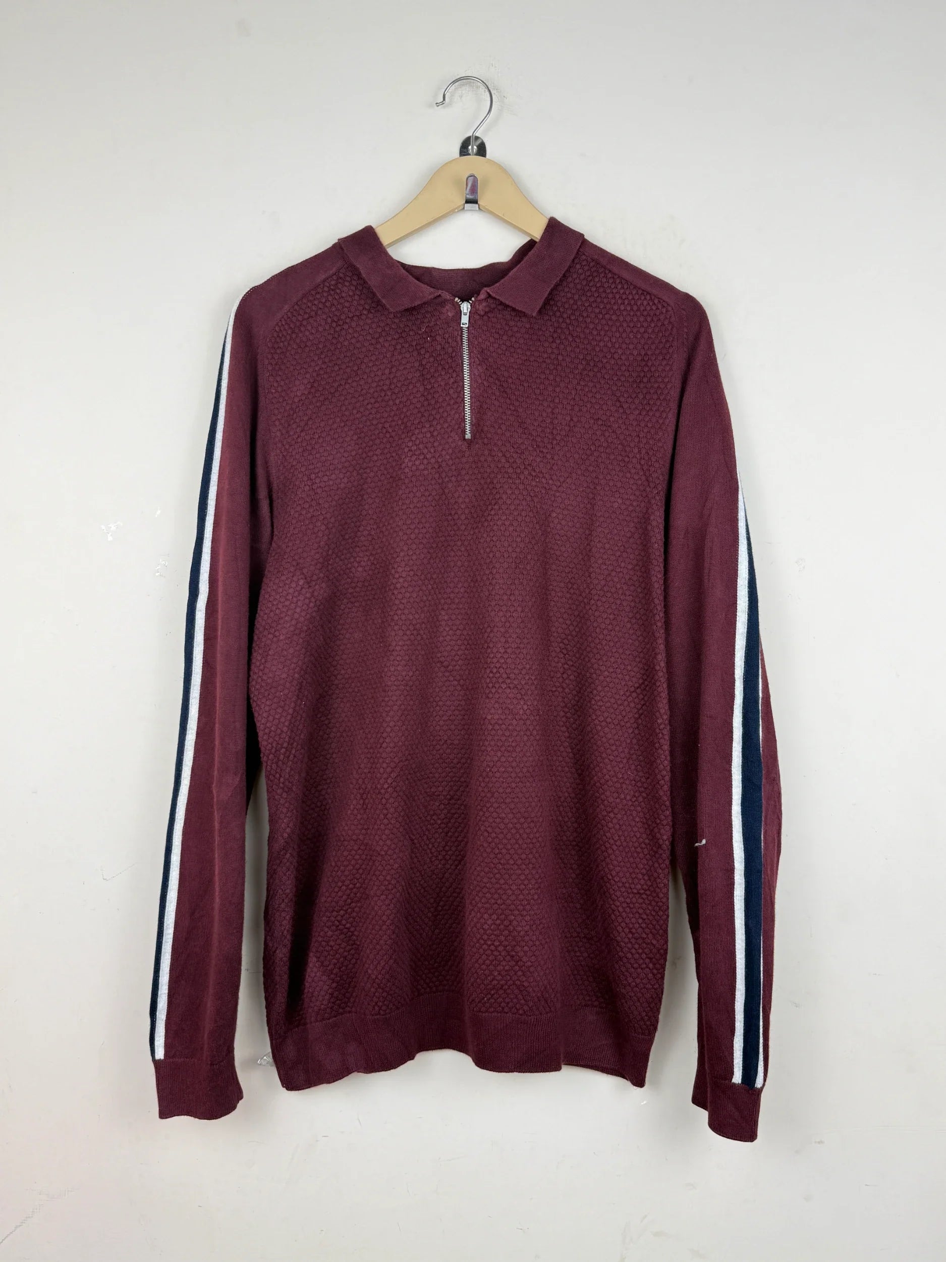 UK Imported secondhand Men's Jumpers & Sweaters - Next brand, Maroon Cotton, Premium condition, for Men - Online Thrift Store Islamabad Pakistan
