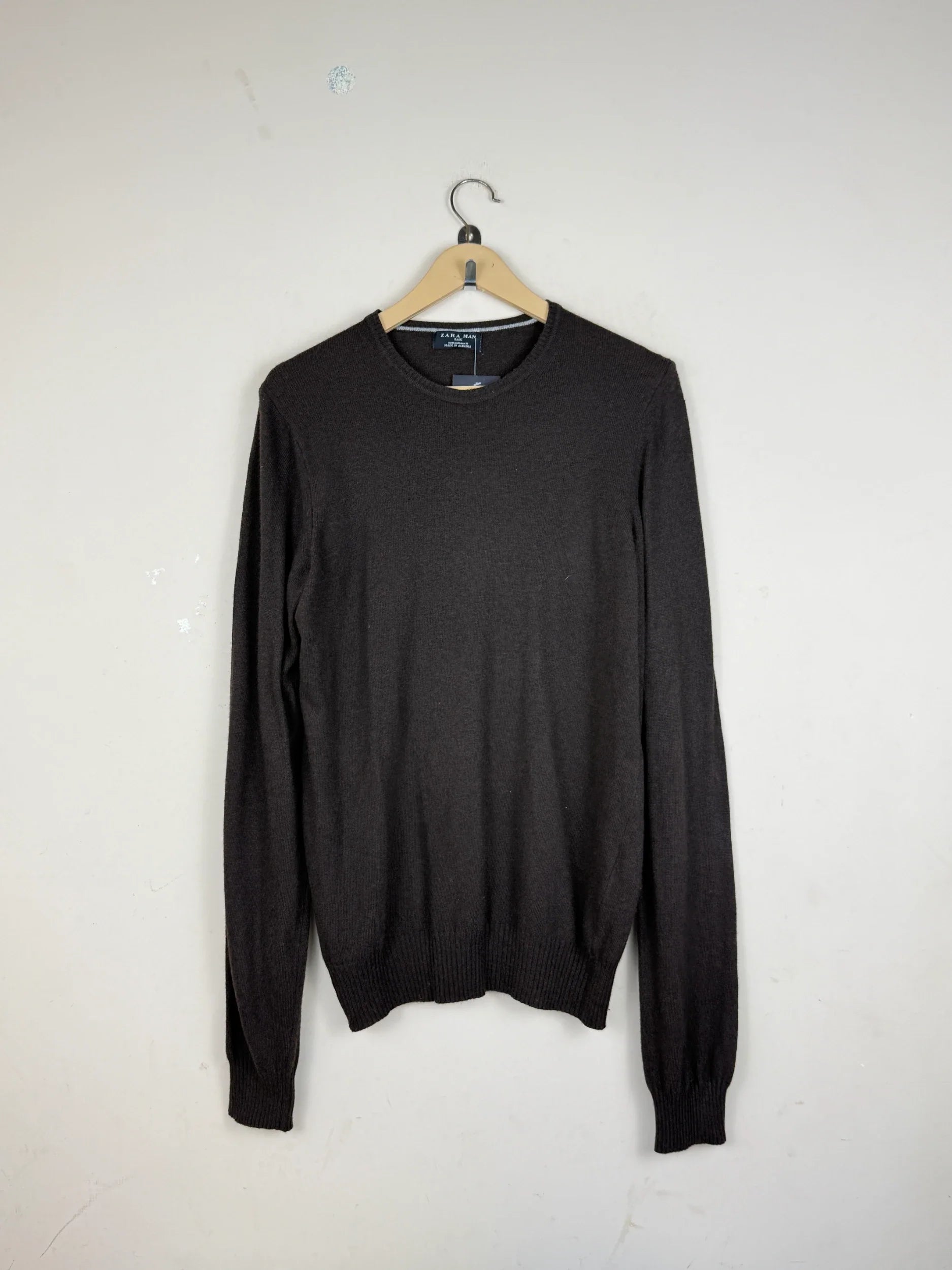 Secondhand Branded Men's Jumpers & Sweaters by Zara, Brown Viscose fabric, Premium condition, for Men - Online Thrift Shop Islamabad Pakistan