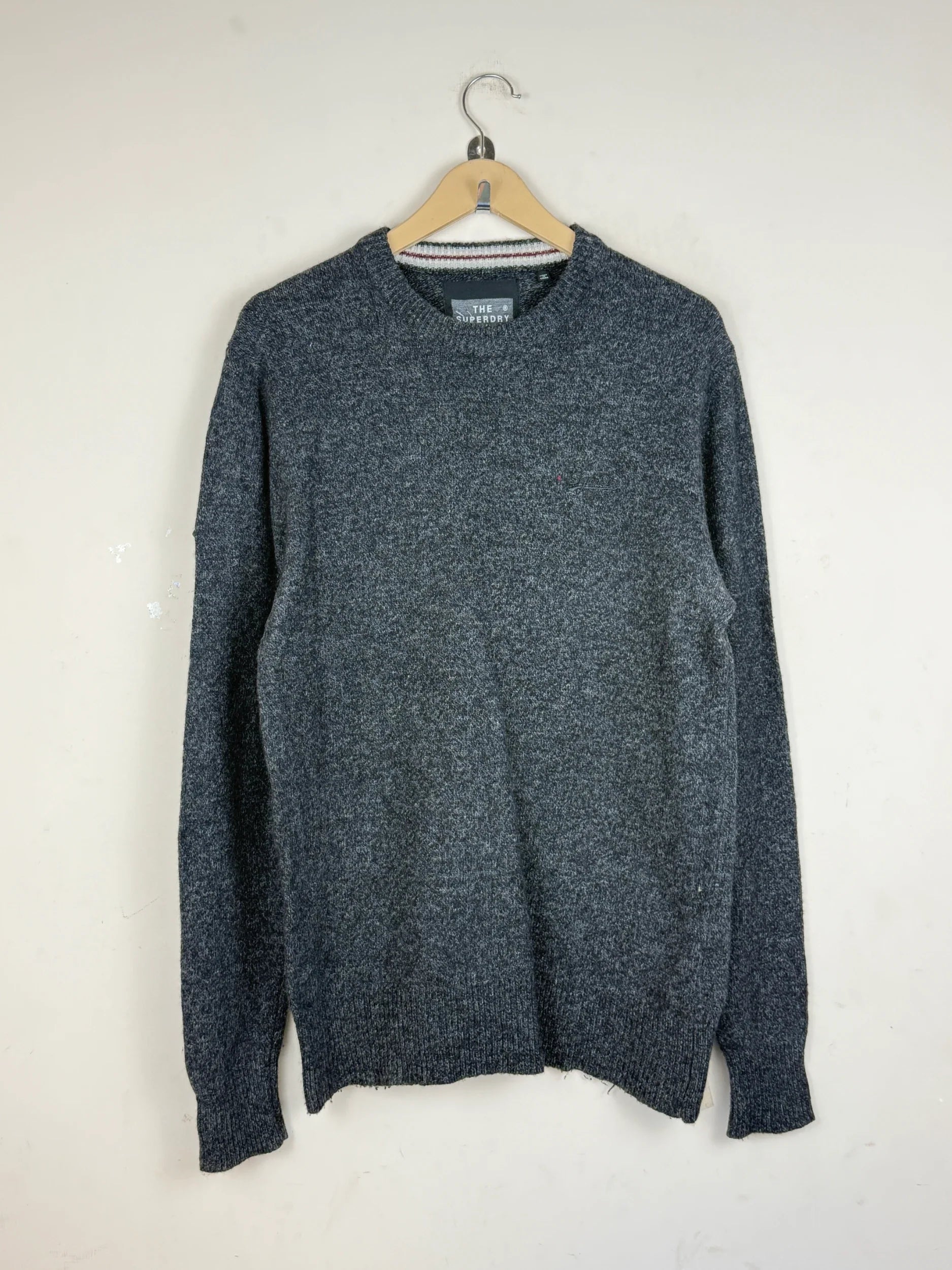 Shop Premium Men's Jumpers & Sweaters by Superdry | Preloved Branded Clothes | Grey Lamps Wool | Men | OTS Thrift Store Peshawar Pakistan