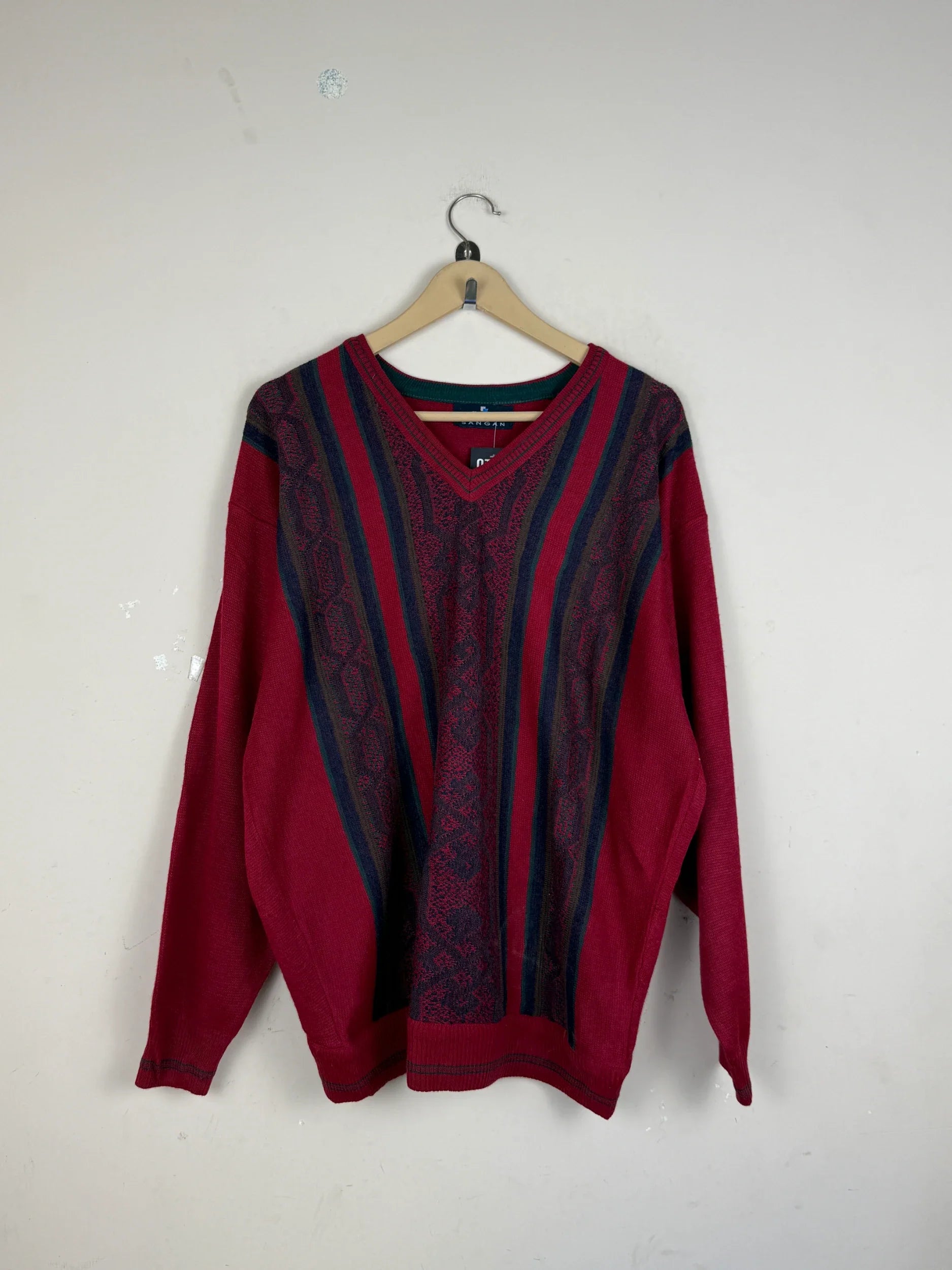 Preloved Premium Men's Jumpers & Sweaters by PIerre Sangn, Red Acrylic for Men - OTS Thrift Shop Lahore Pakistan