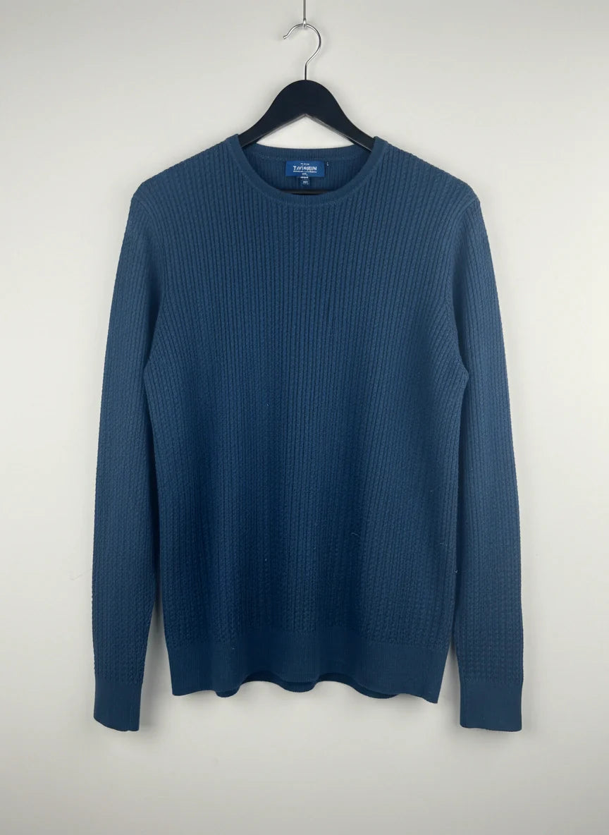 Secondhand Branded Men's Jumpers & Sweaters by T.M.LEWIN, Blue Polyester fabric, Premium condition, for Men Sweaters - Online Thrift Shop Peshawar Pakistan