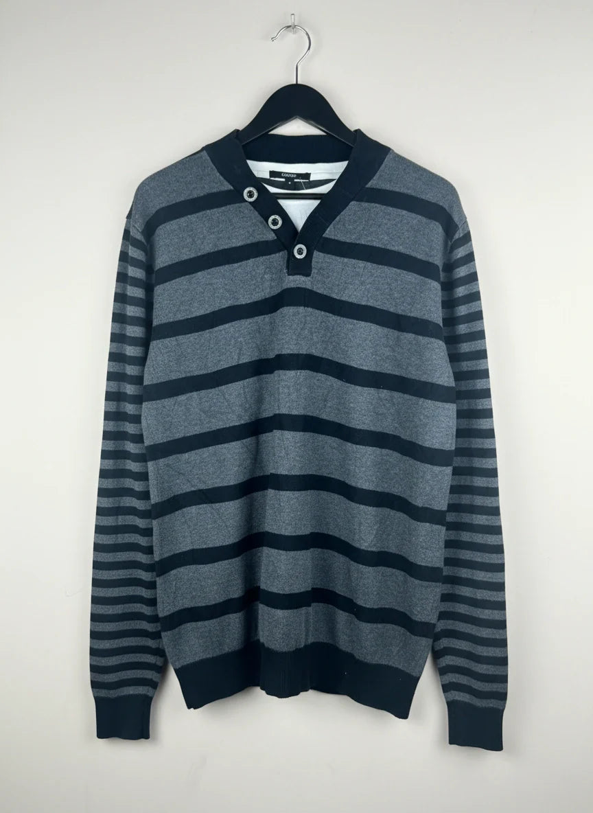 Preloved Excellent Men's Jumpers & Sweaters by George, Gray Cotton for Men Sweaters - OTS Thrift Shop Peshawar Pakistan