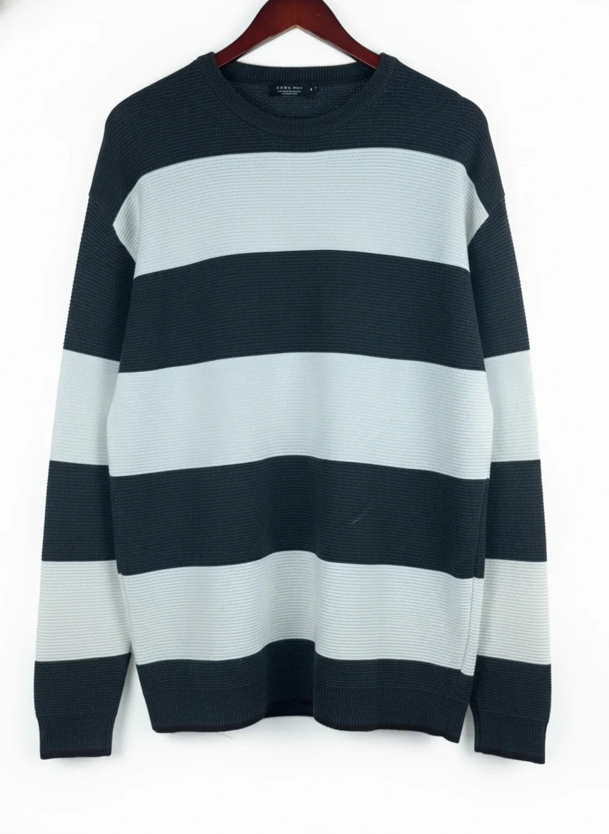 Shop Excellent Men's Jumpers & Sweaters by zara men | Preloved Branded Clothes | Grey Cotton | Men Sweaters | OTS Thrift Store Karachi Pakistan