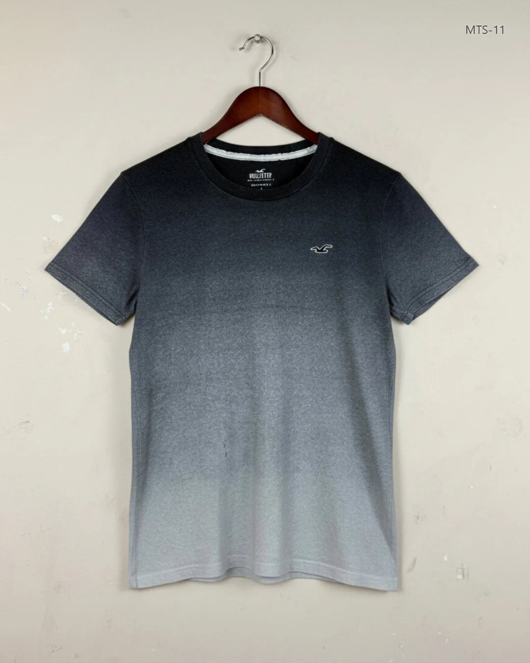 Mens Tshirts | HOLLISTER | Preloved Branded | Charcoal Cotton | Premium | OTS Thrift Store Karachi Pakistan