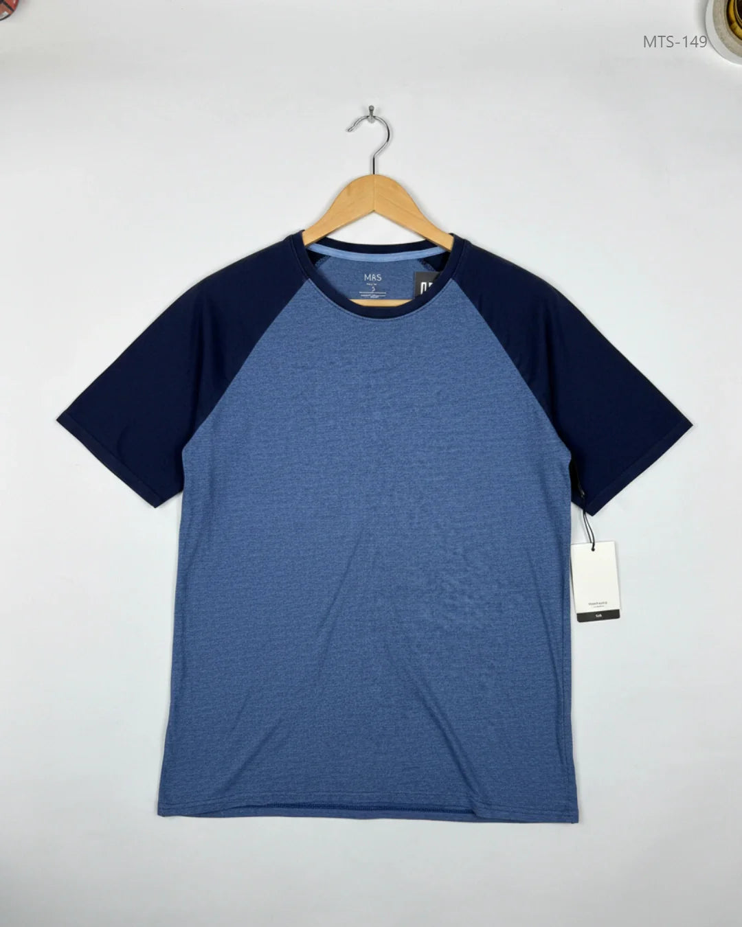 Shop Premium Mens Tshirts by Marks & Spencer | Preloved Branded Clothes | Blue Cotton | Men | OTS Thrift Store Karachi Pakistan