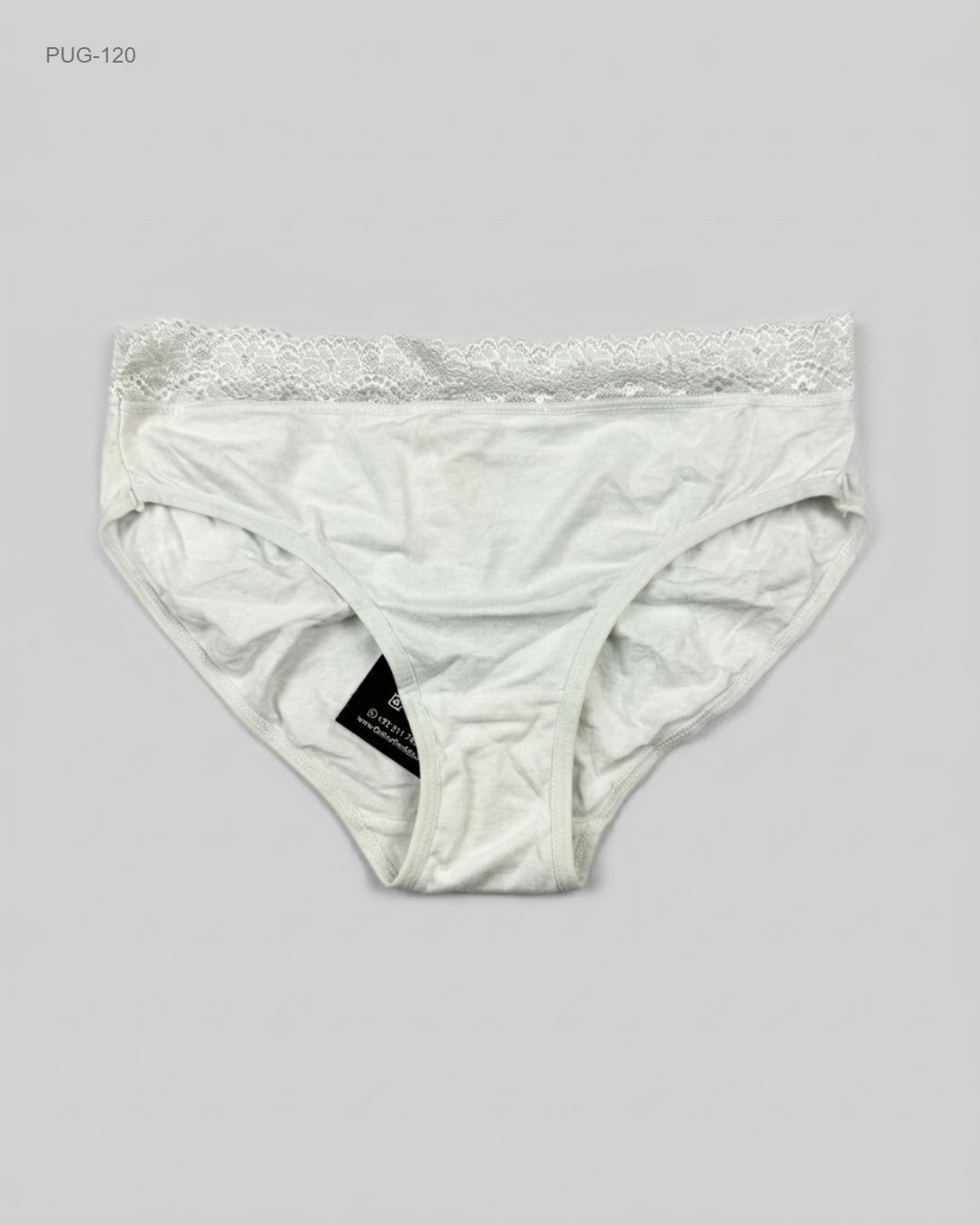 DOLCE BELLA White Lace-Trim Bikini Panty buy preloved clothing online Pakistan