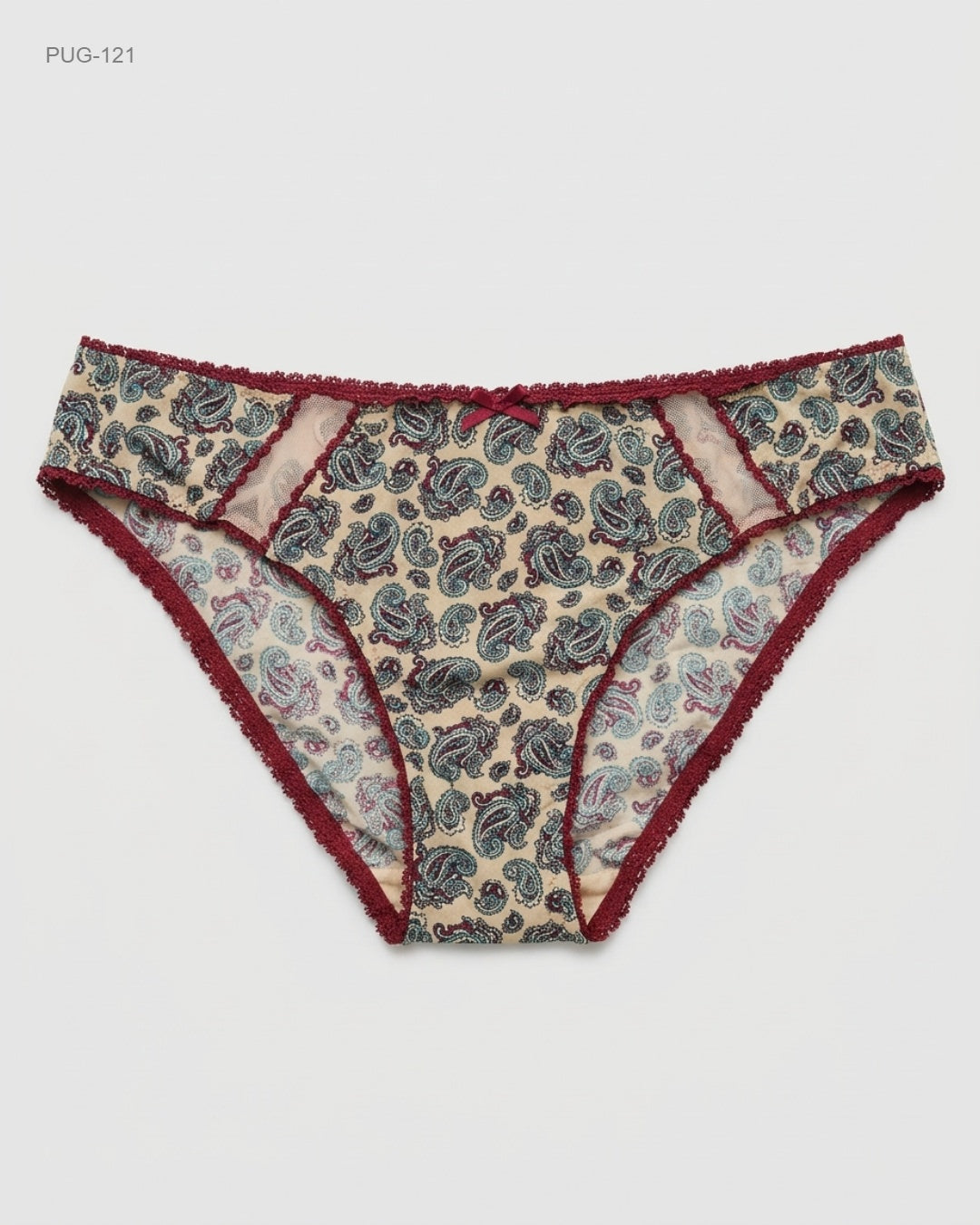 LOVABLE Multi Paisley Mesh Bikini Briefs buy preloved clothing online Pakistan