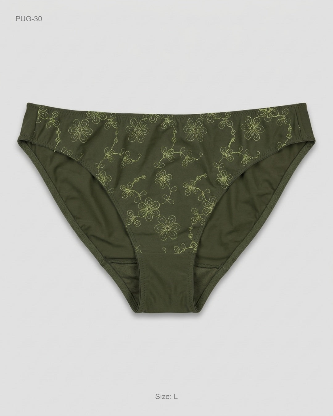 CUT LABEL Green Embroidered Bikini Bottoms buy preloved clothing online Pakistan